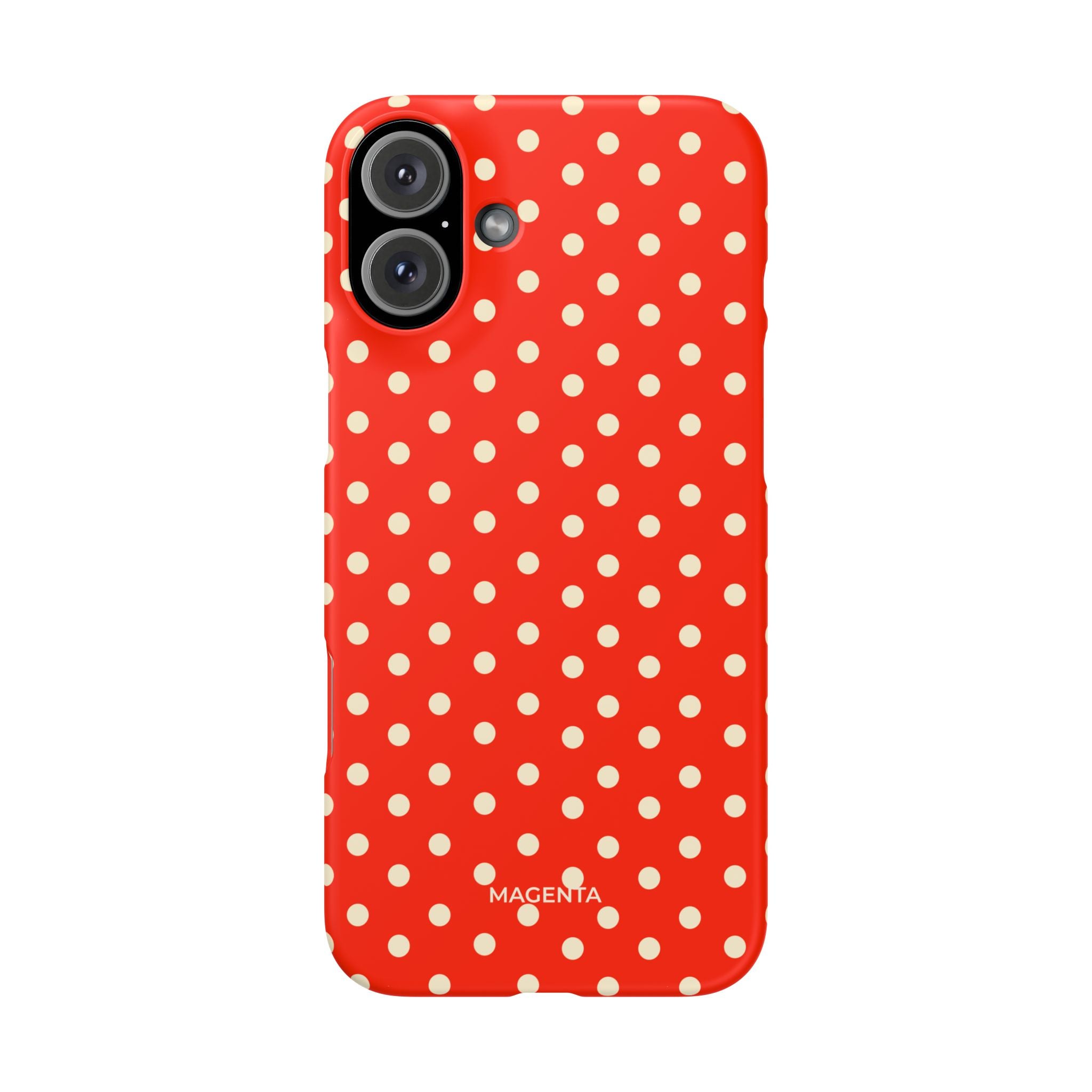 Cream on Scarlet Polka Dot Snap Case