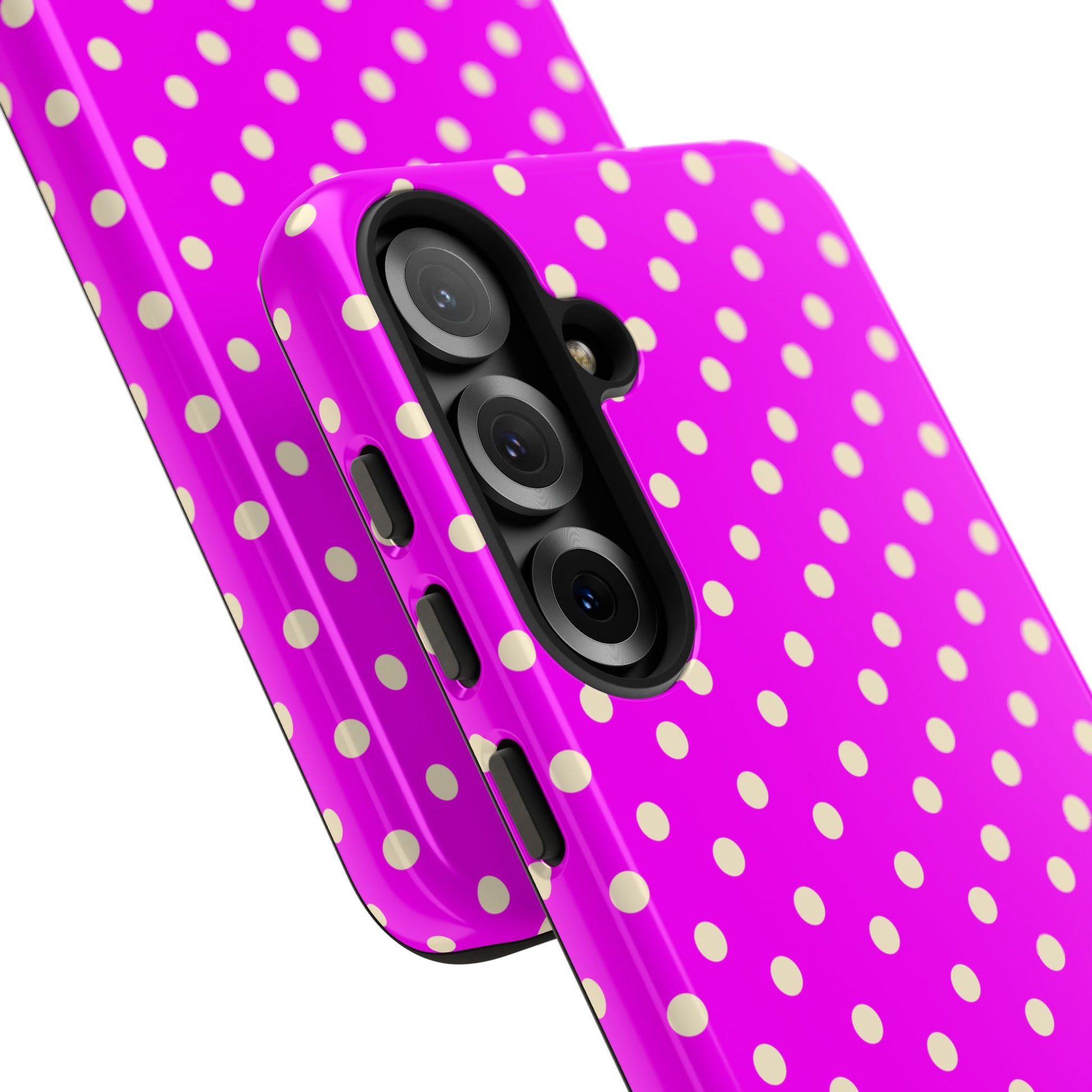 Cream On Magenta Polka Dot Tough Case
