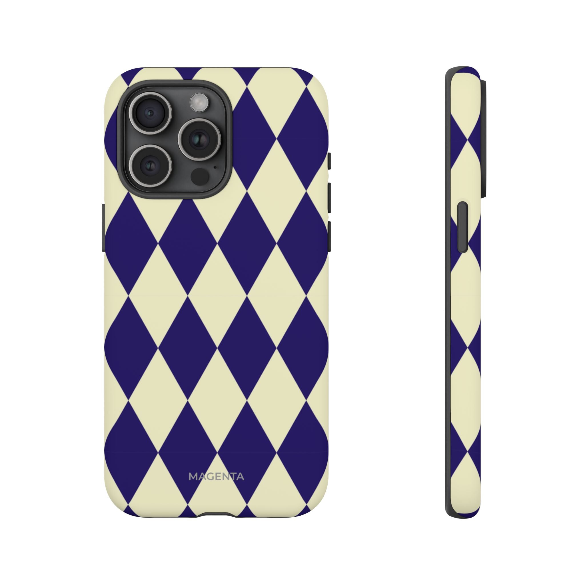 Navy & Cream Geometric Tough Case