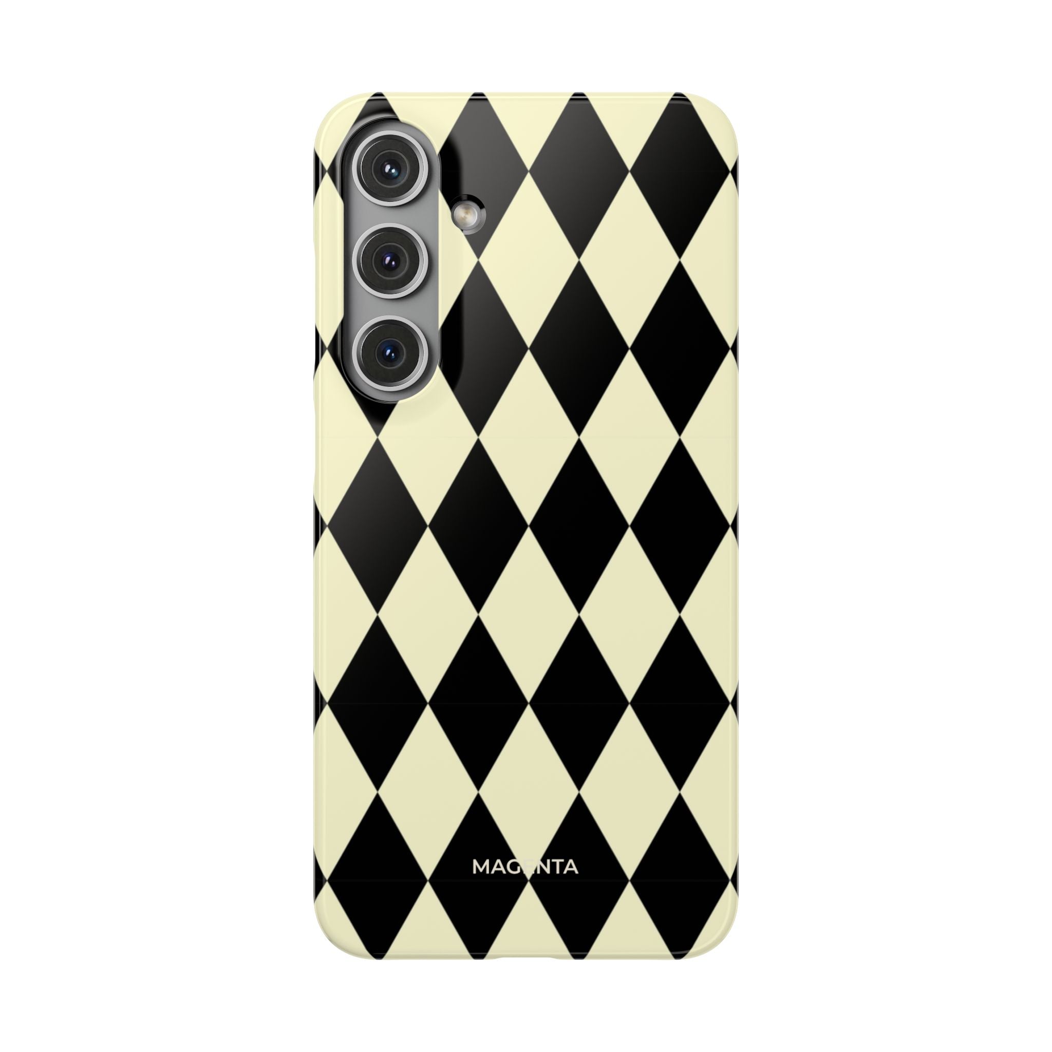 Black & Cream Geometric Snap Case