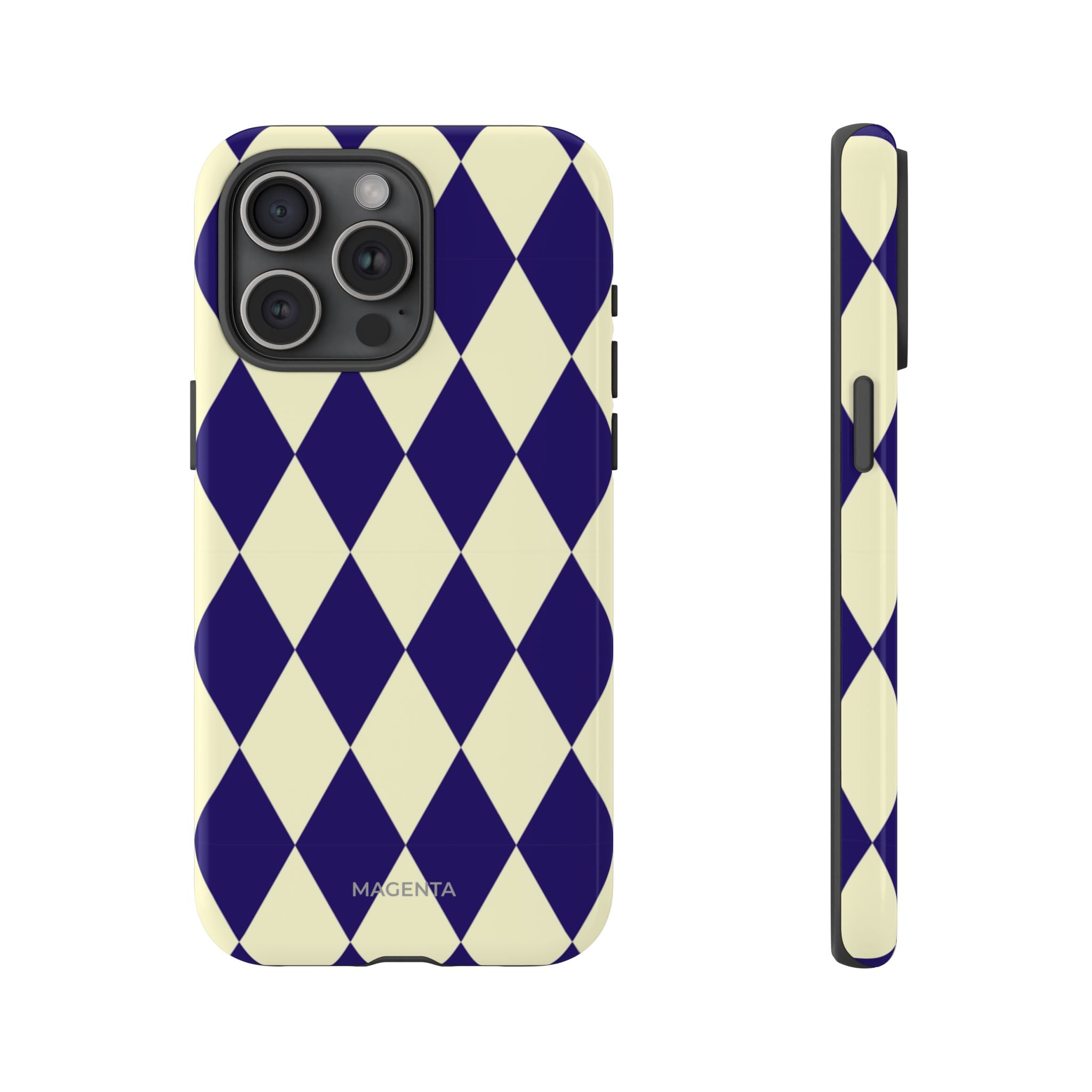 Navy & Cream Geometric Tough Case