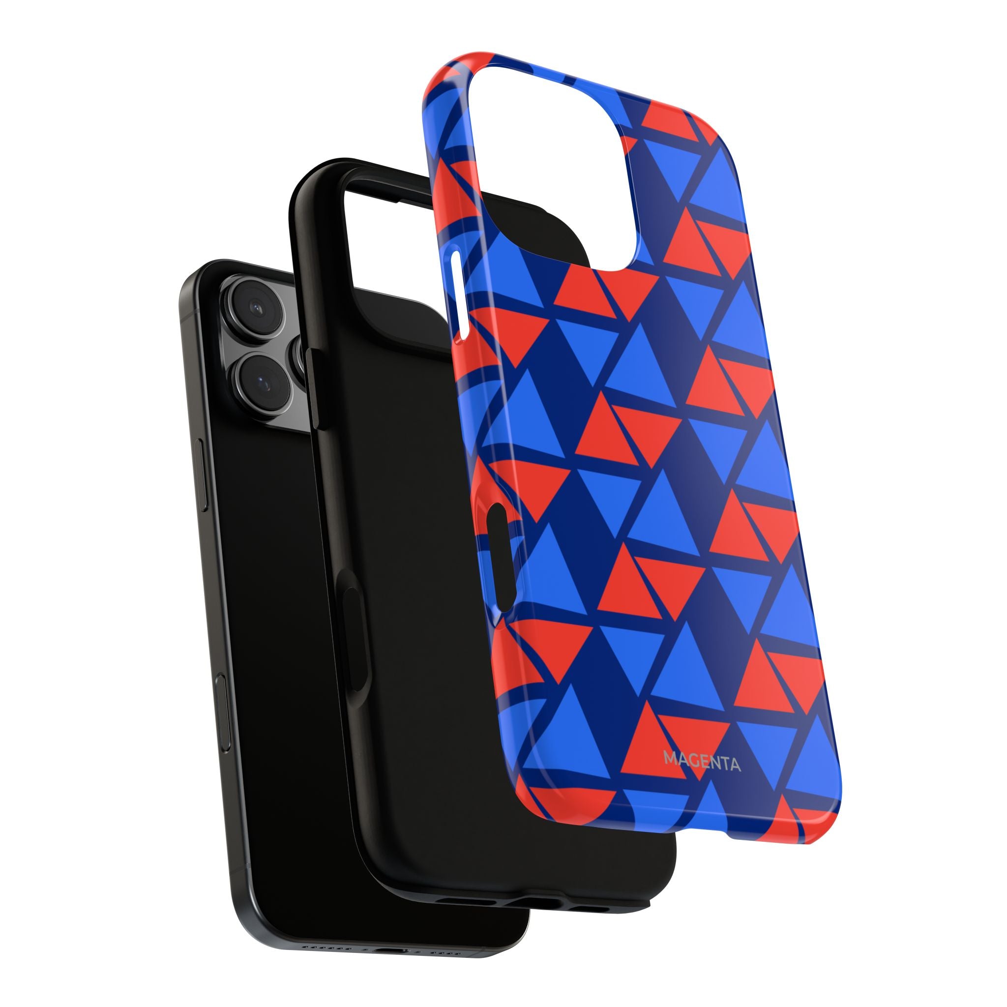 Blue Red Triangle Tough Case