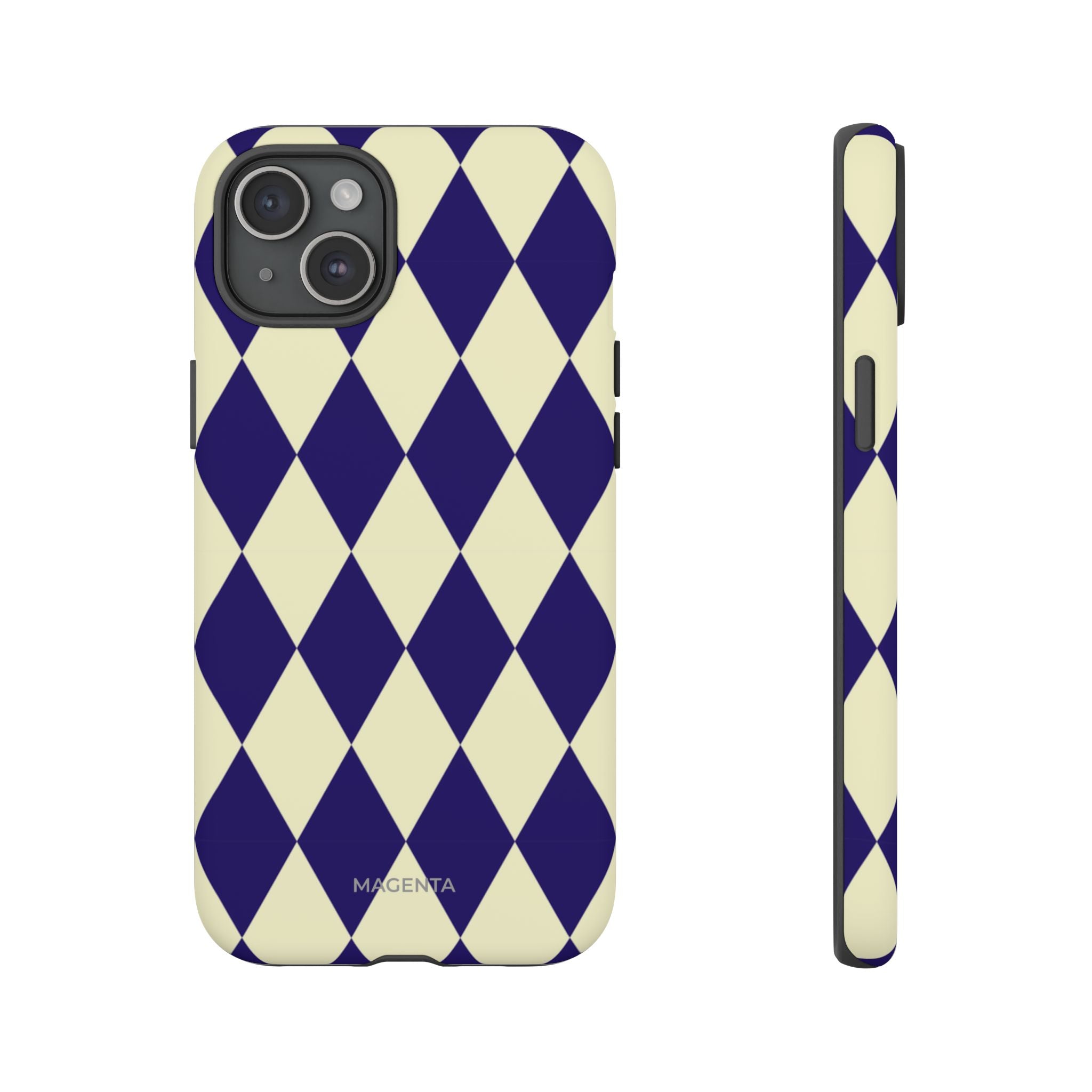 Navy & Cream Geometric Tough Case