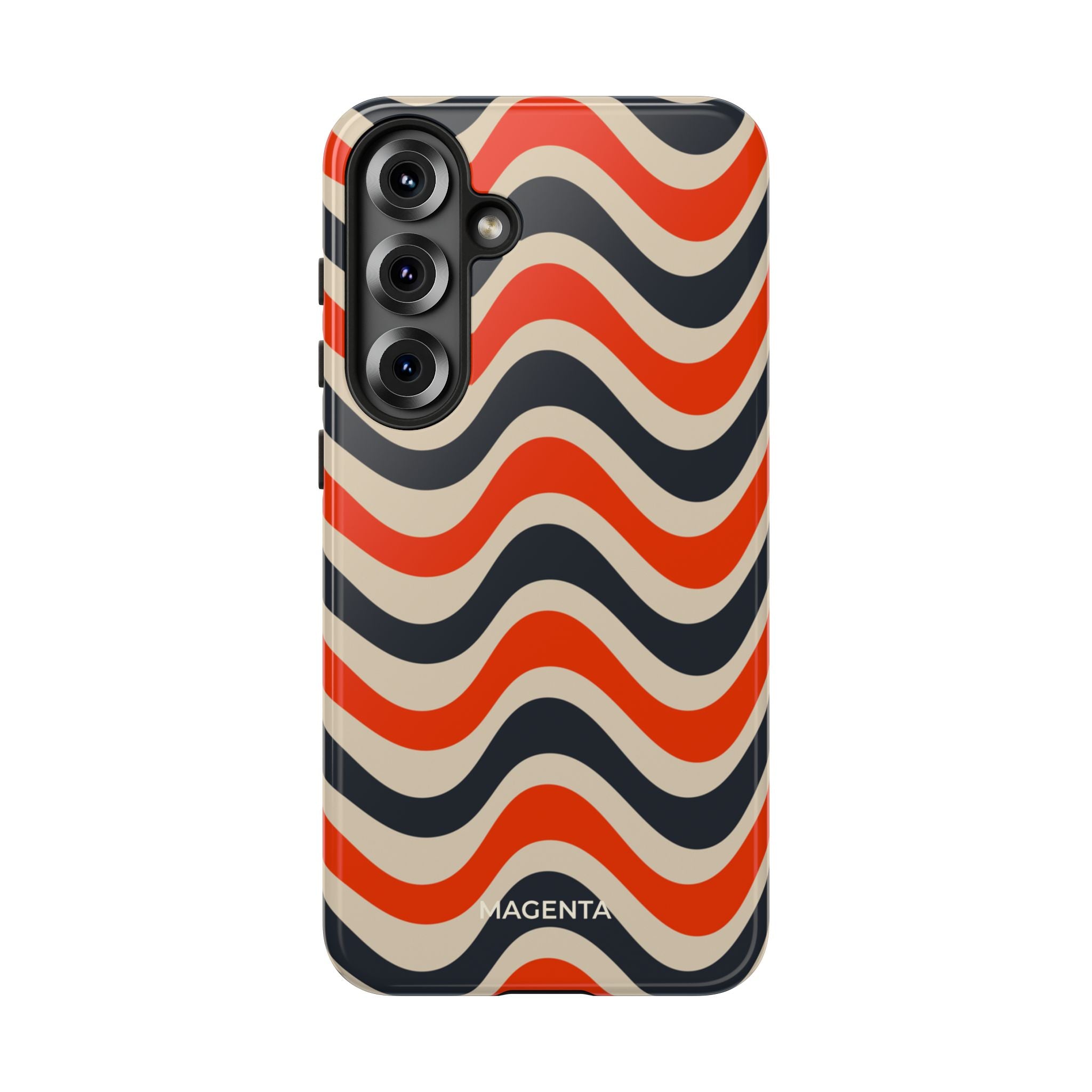 Black & Red Waves Tough Case
