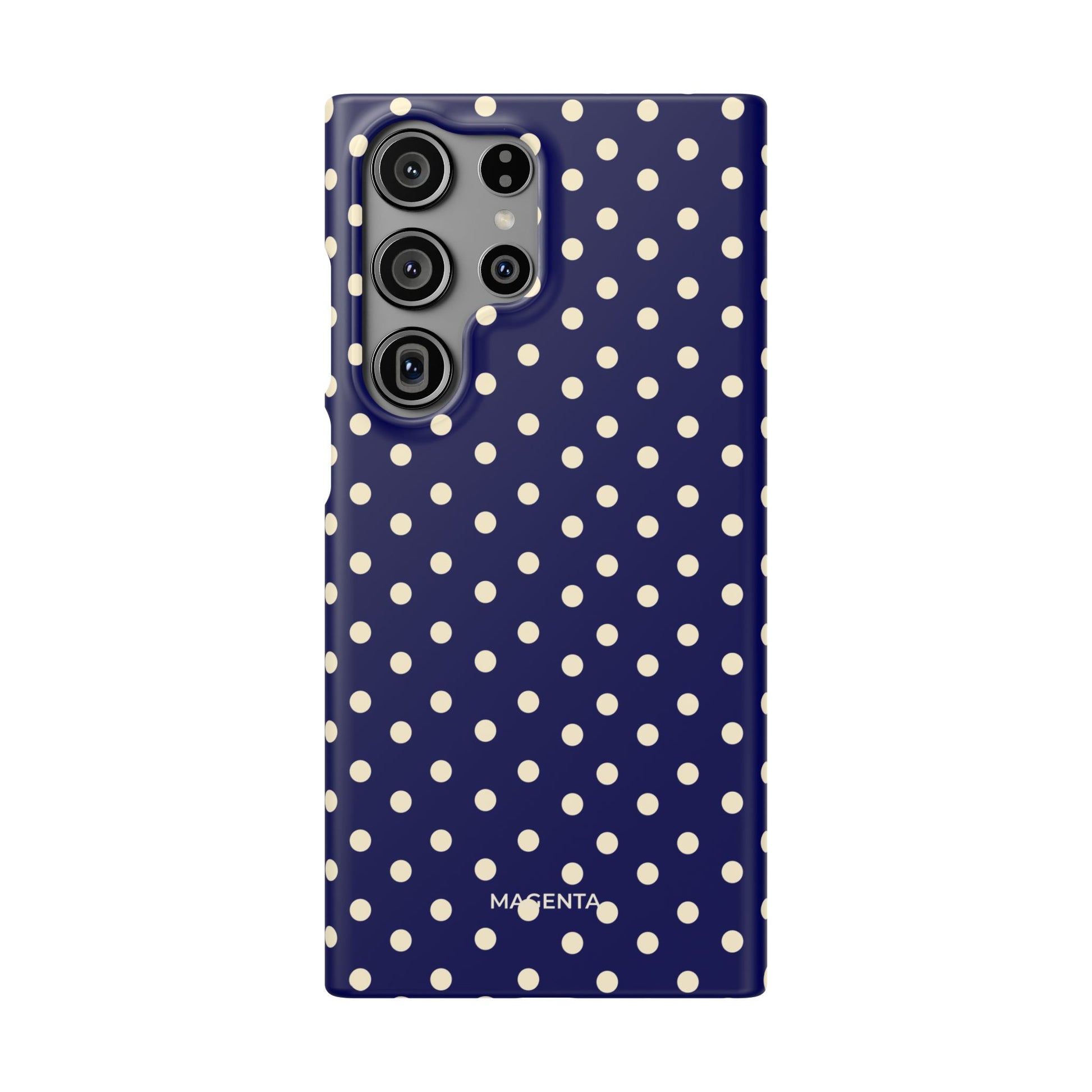 Cream On Navy Polka Dot Snap Case