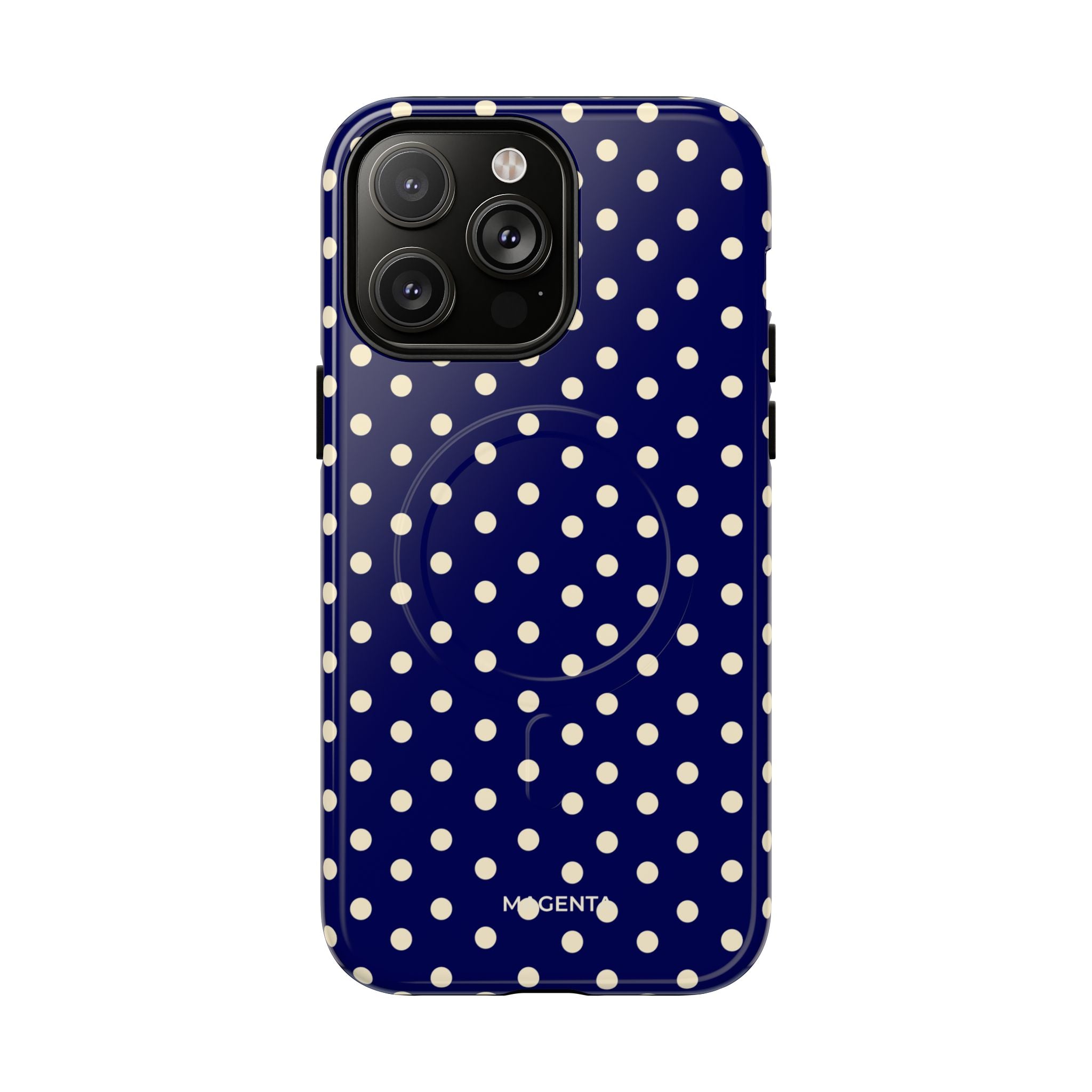 Cream On Navy Tough Magnetic Case