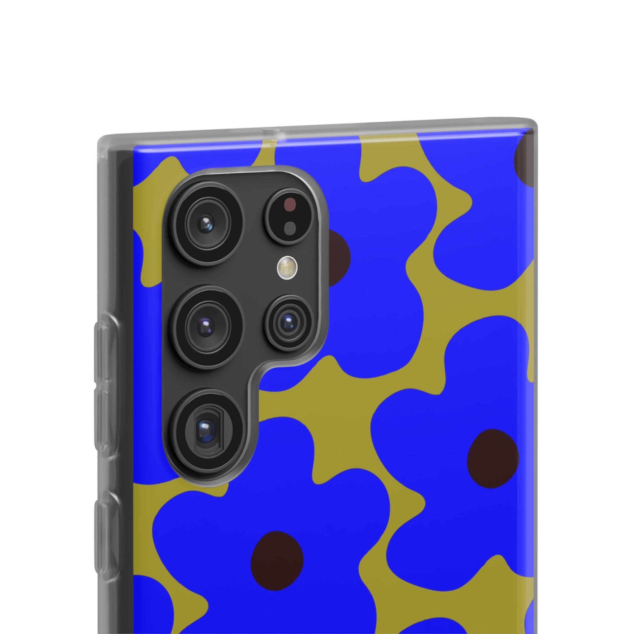 Cobalt Floral On Deep Green