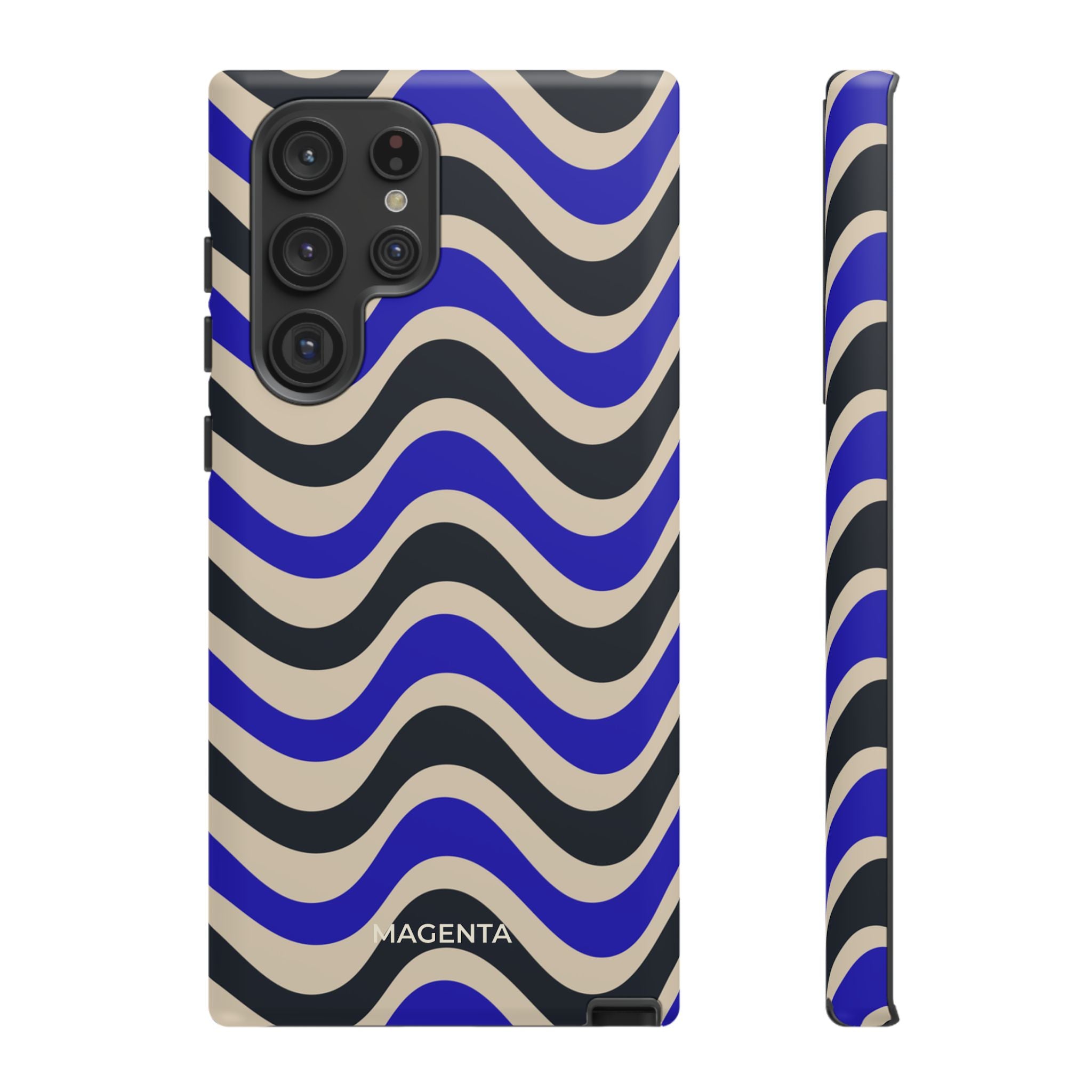 Black & Blue Waves Tough Case