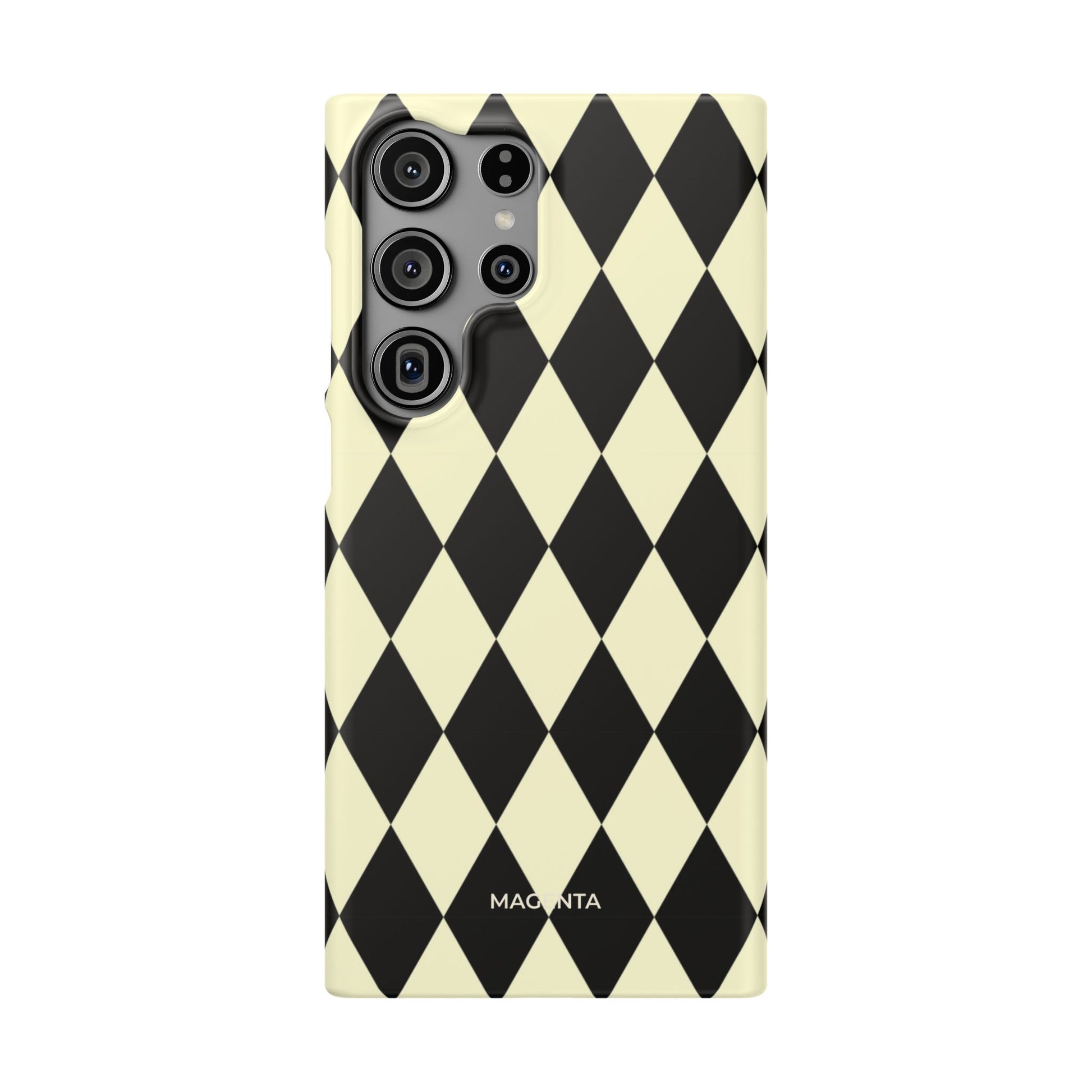 Black & Cream Geometric Snap Case