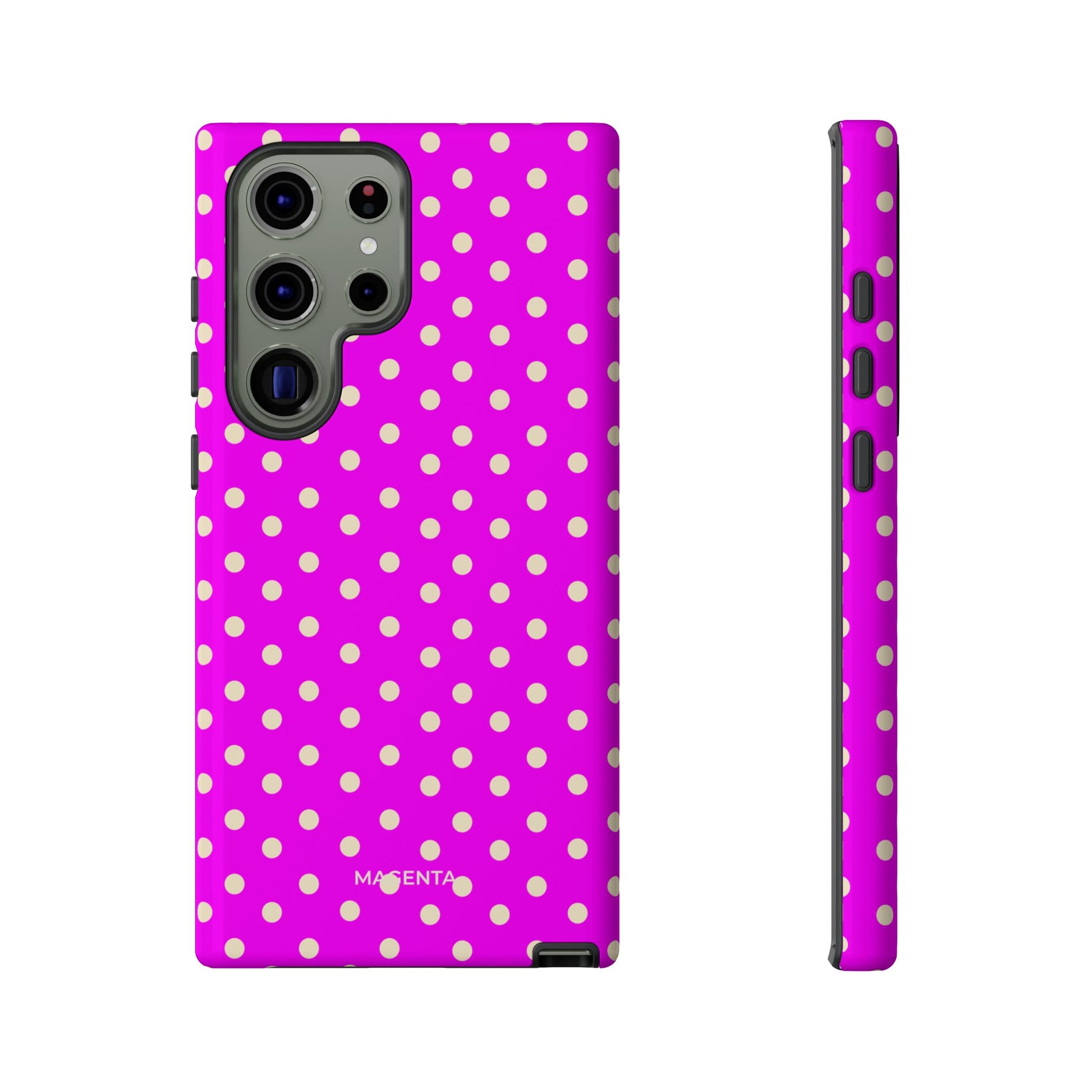 Cream On Magenta Polka Dot Tough Case