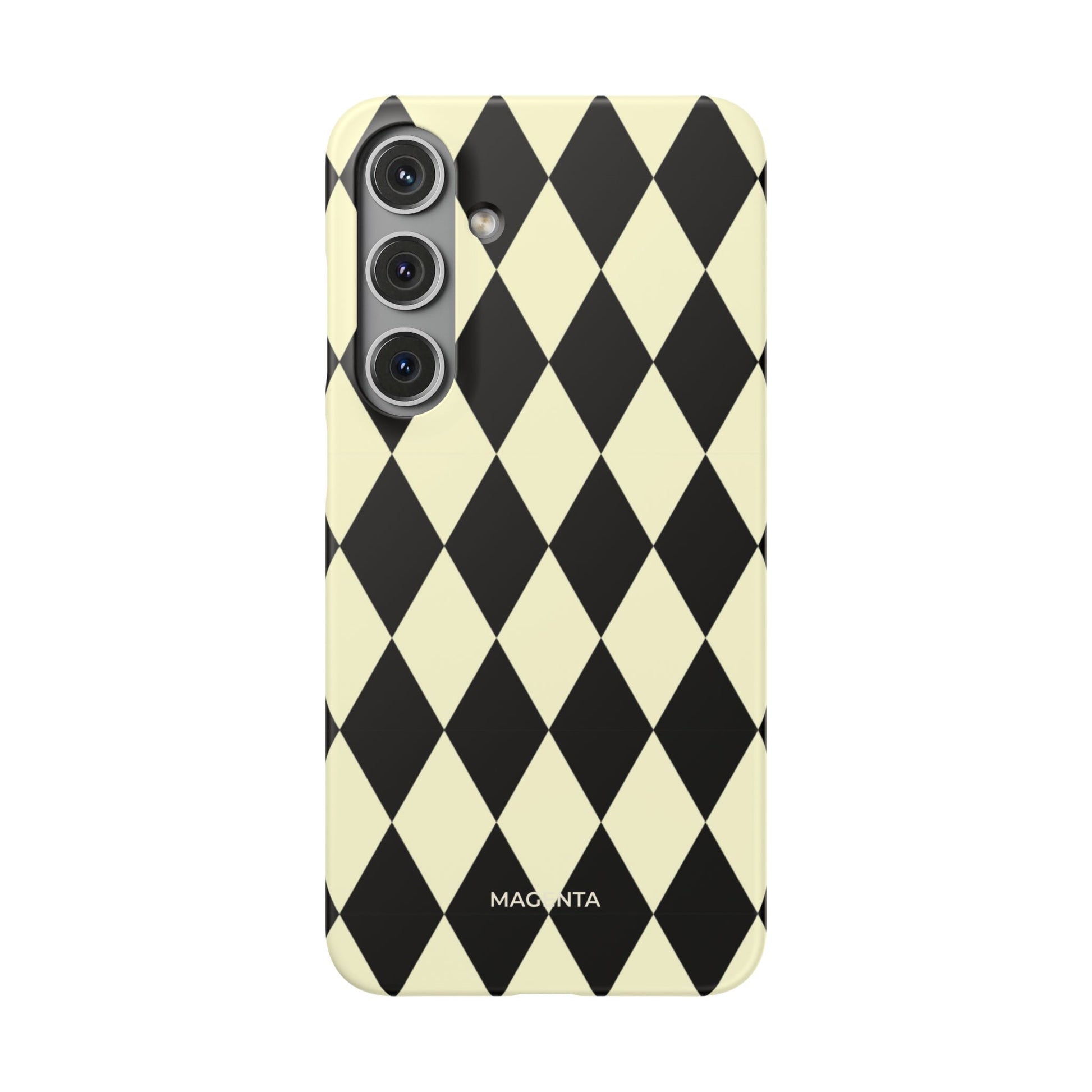 Black & Cream Geometric Snap Case