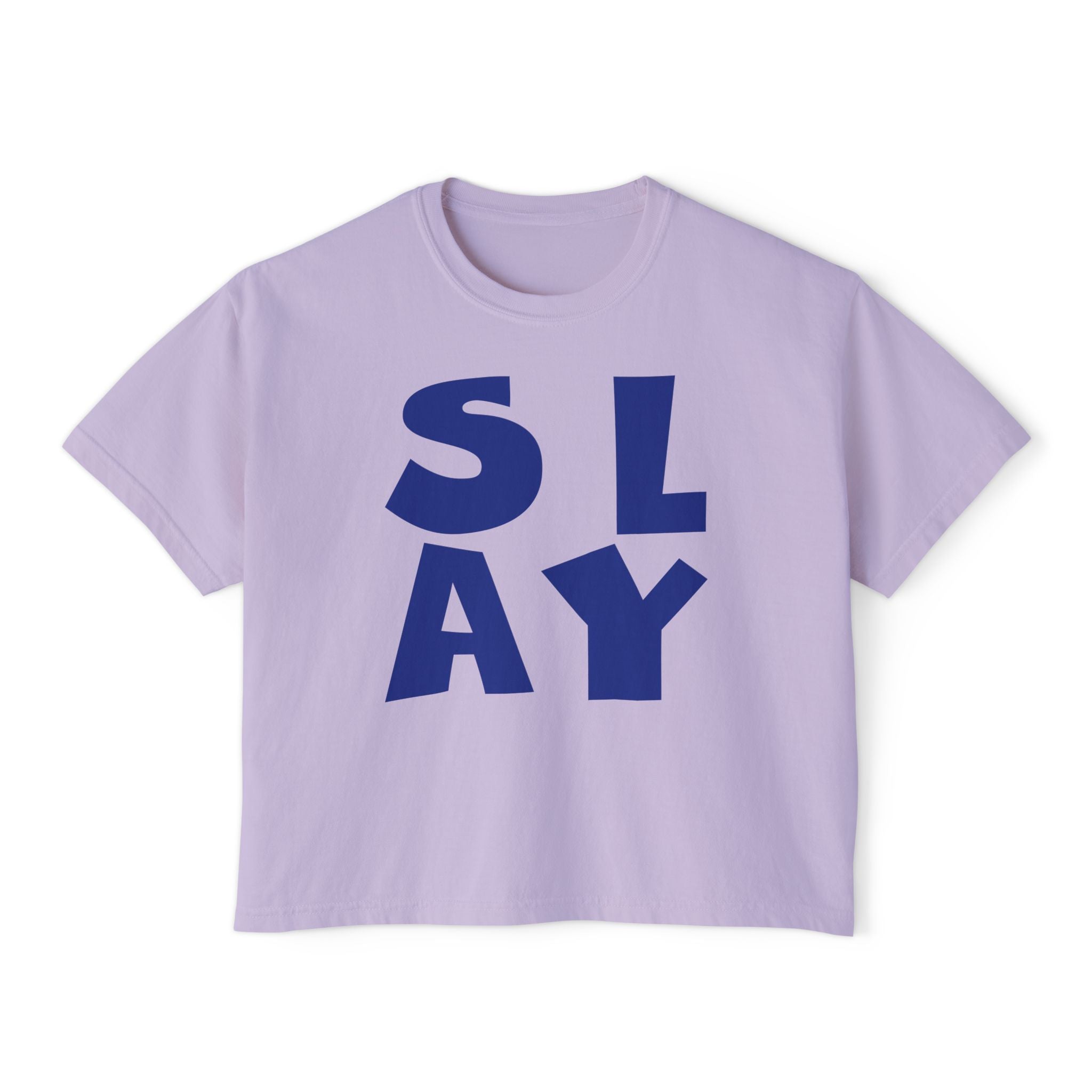 Slay Boxy Tee - Blue
