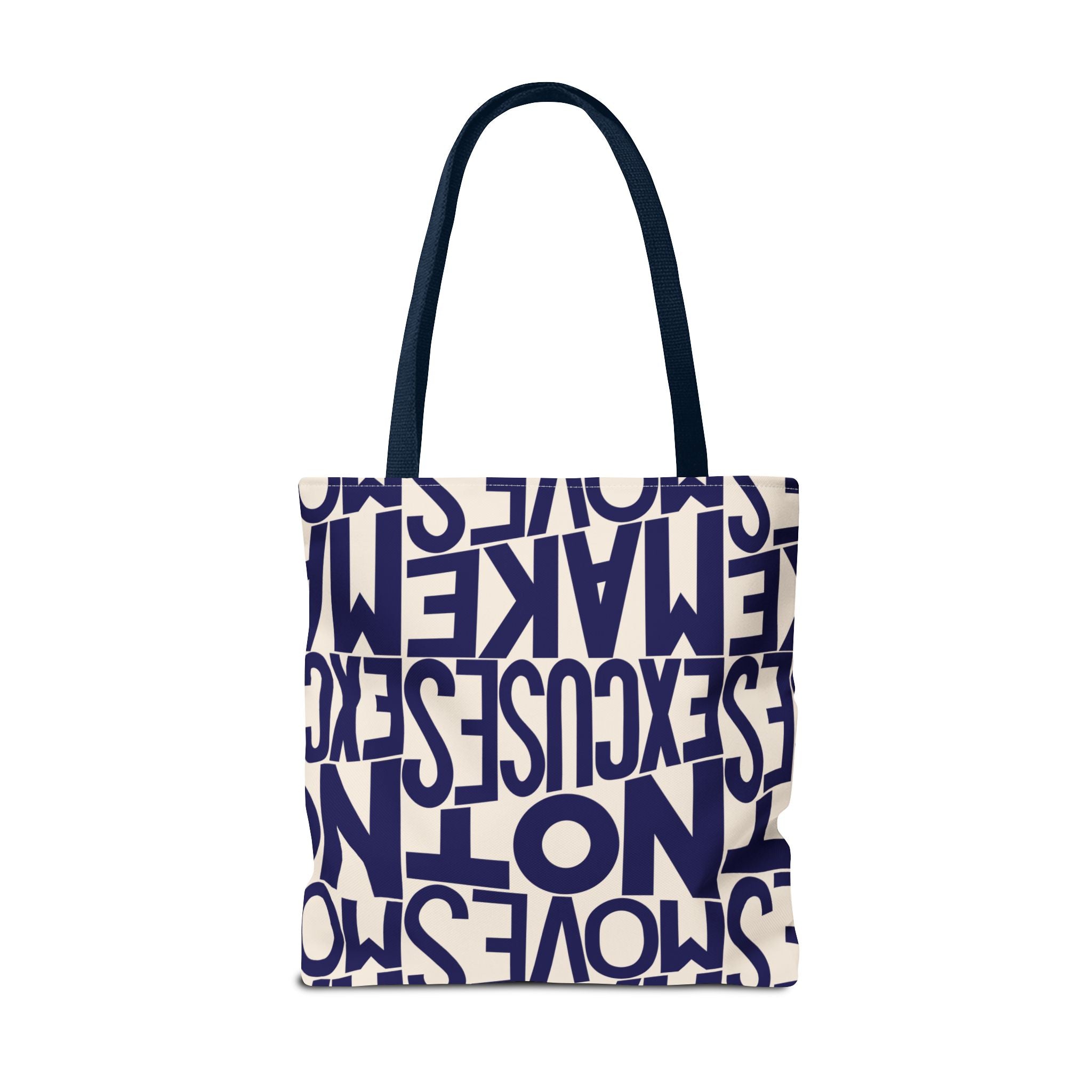 Make Moves, Not Excuses Eco-Friendly Shopping Bag - Navy