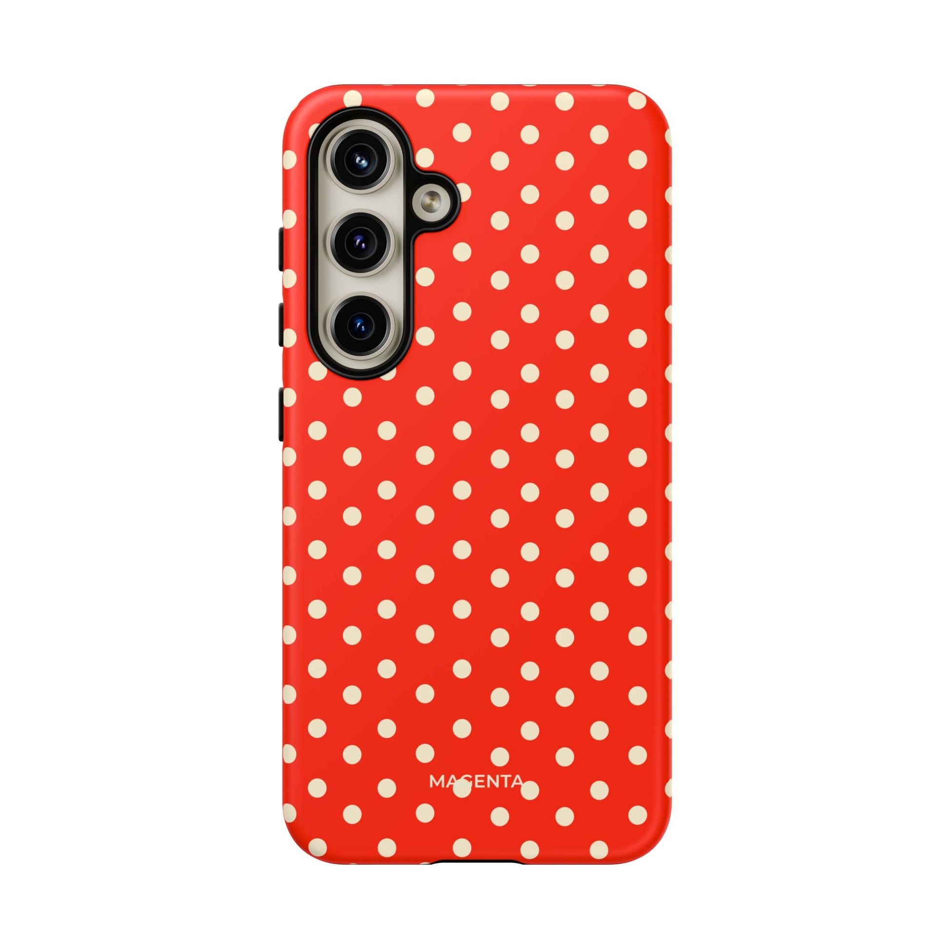 Cream On Scarlet Polka Dot Tough Case