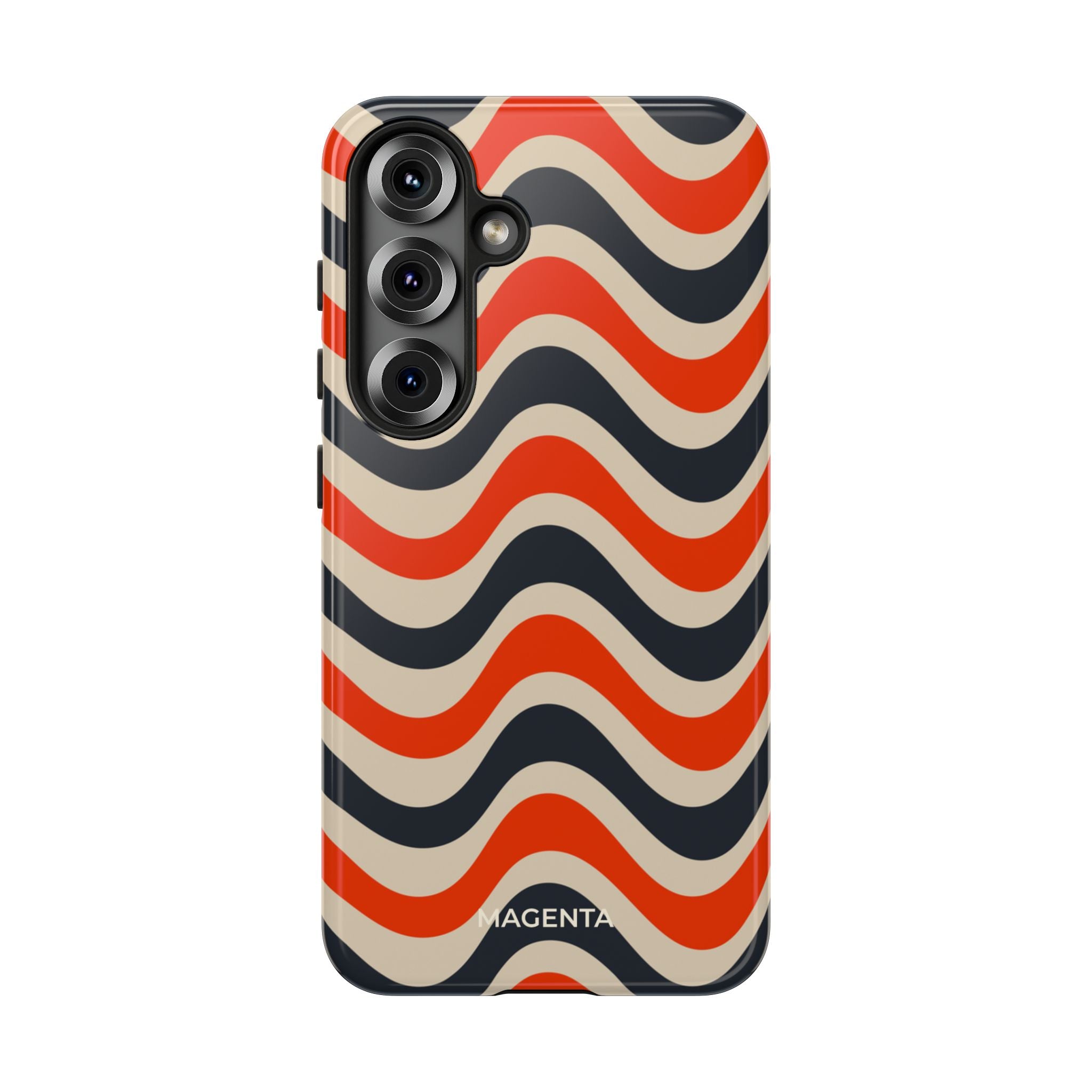Black & Red Waves Tough Case