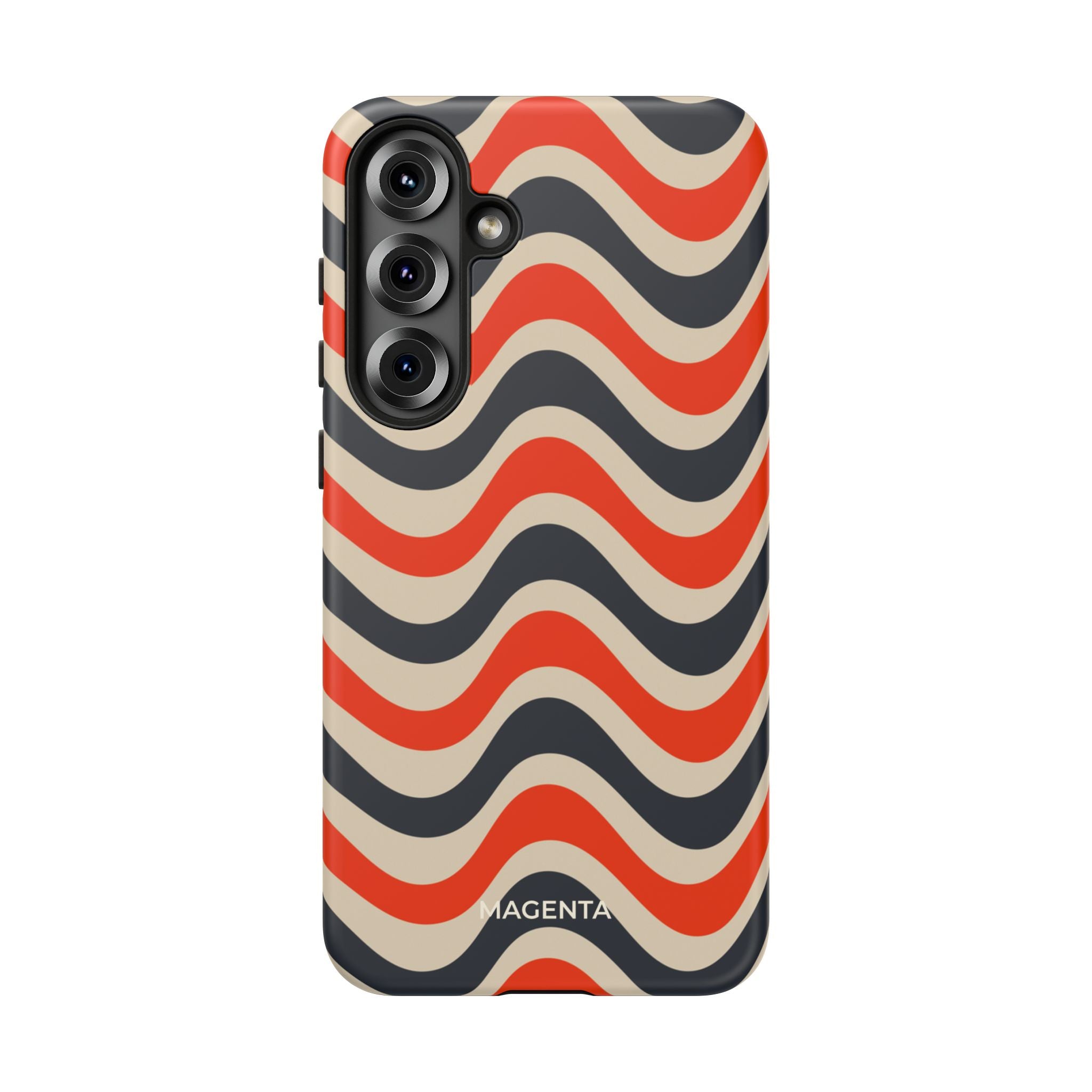 Black & Red Waves Tough Case