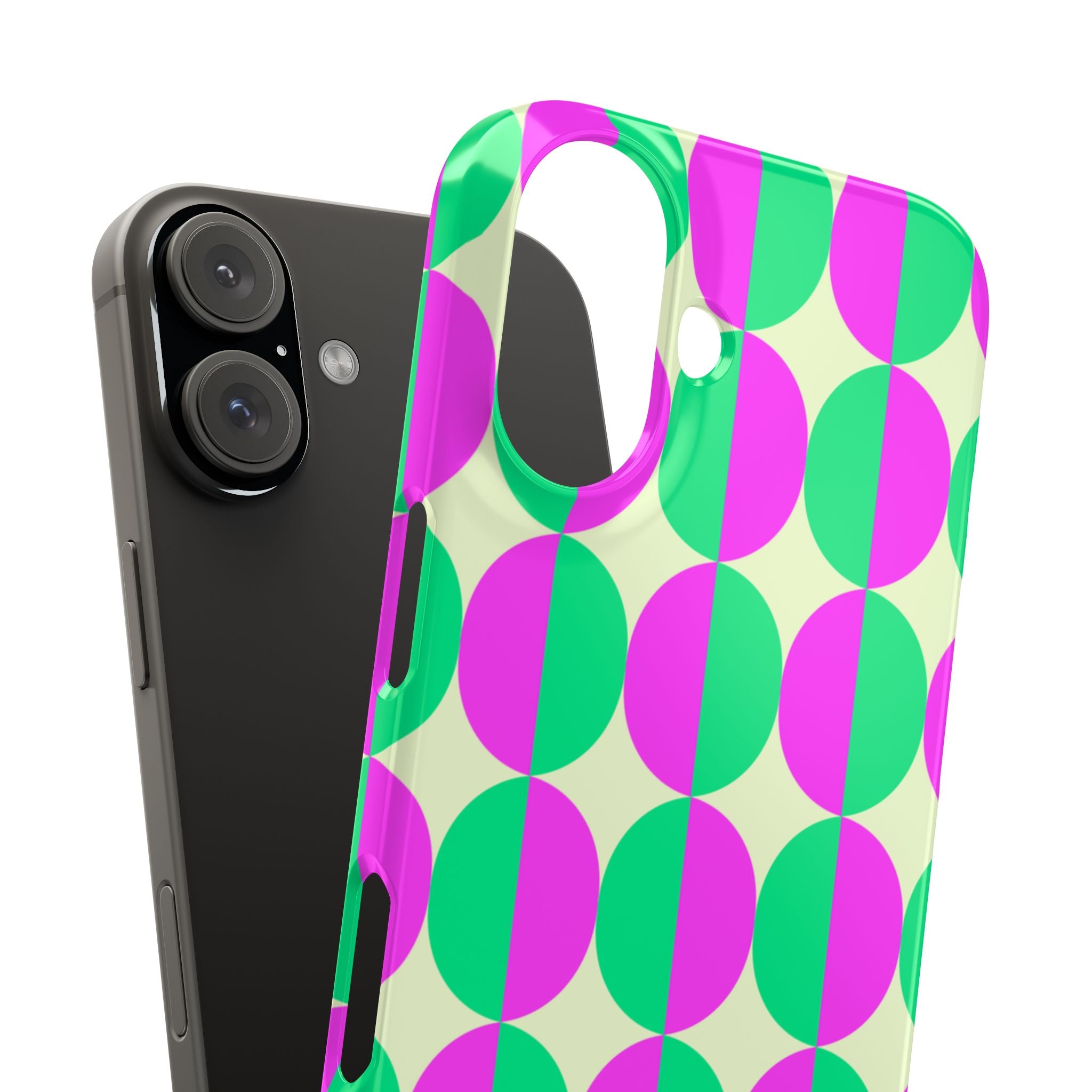 Purple Green Circle Snap Case