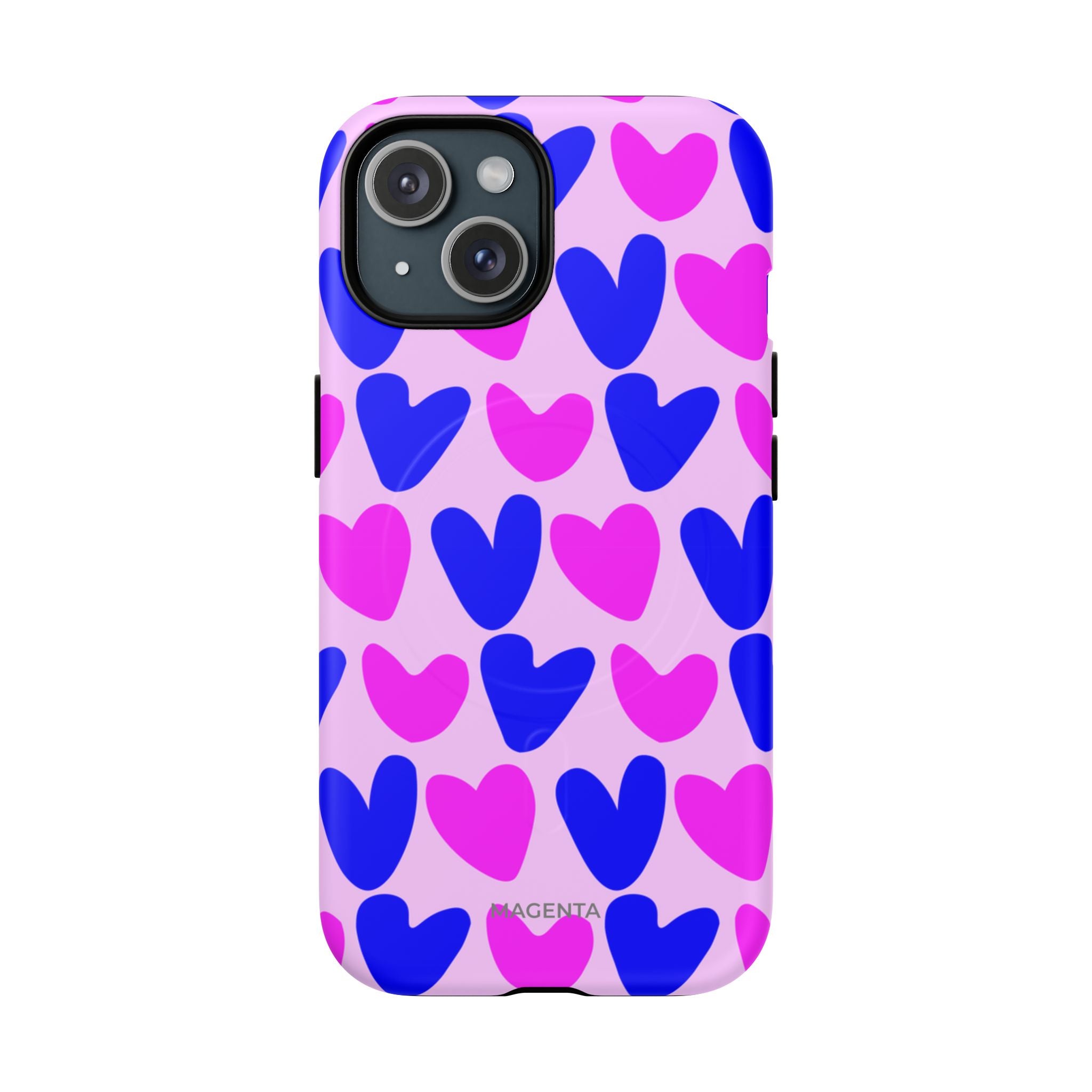 Neon Pop Heart Tough Mag Case