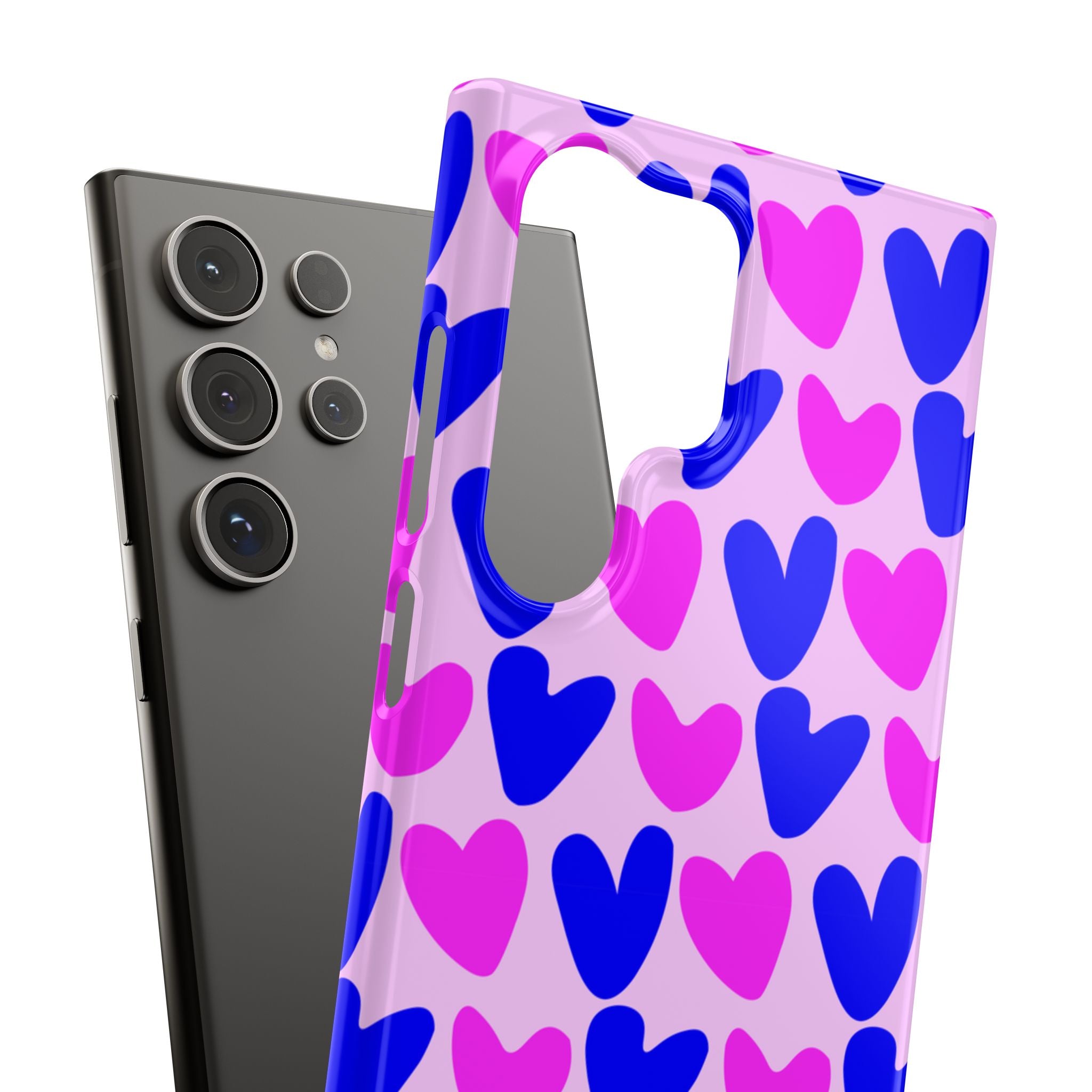 Neon Pop Hearts Snap Case