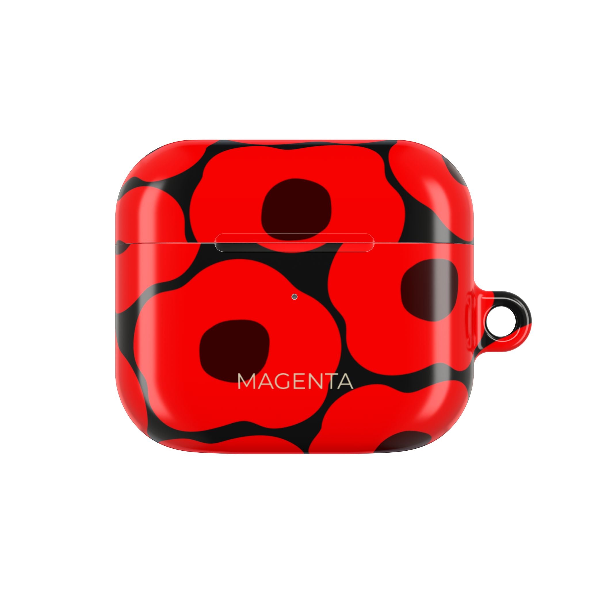 Red Poppy On Black AirPods Gen 3 Case
