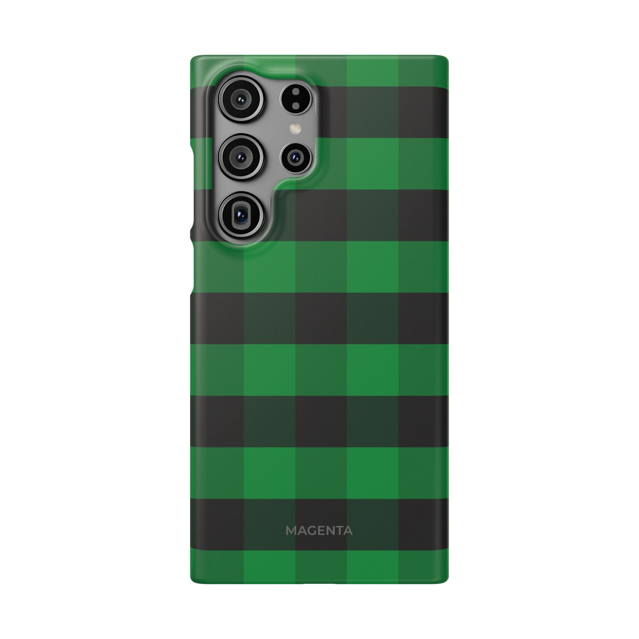 Green Plaid Snap Case