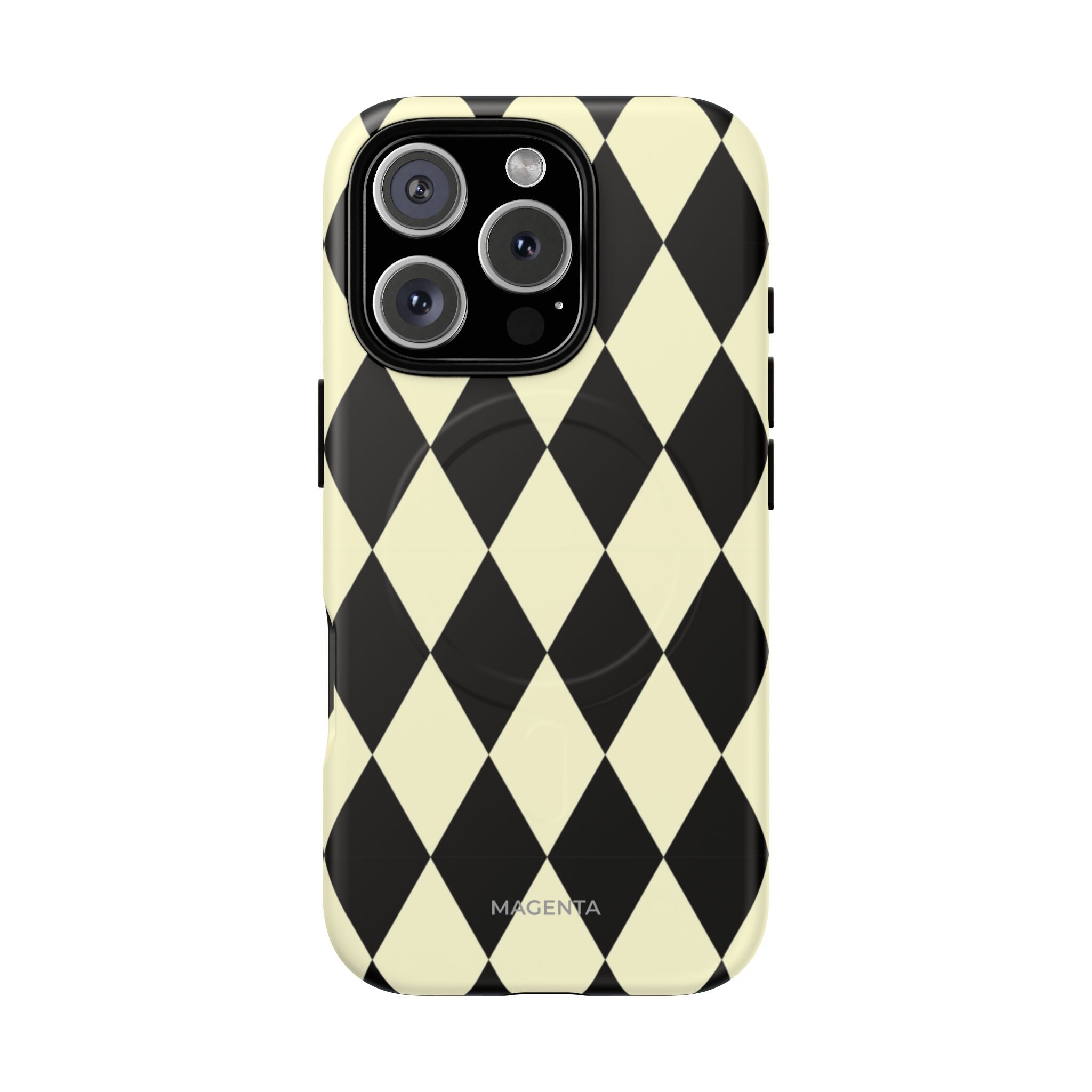 Black & Cream Geometric Tough Magnetic Case