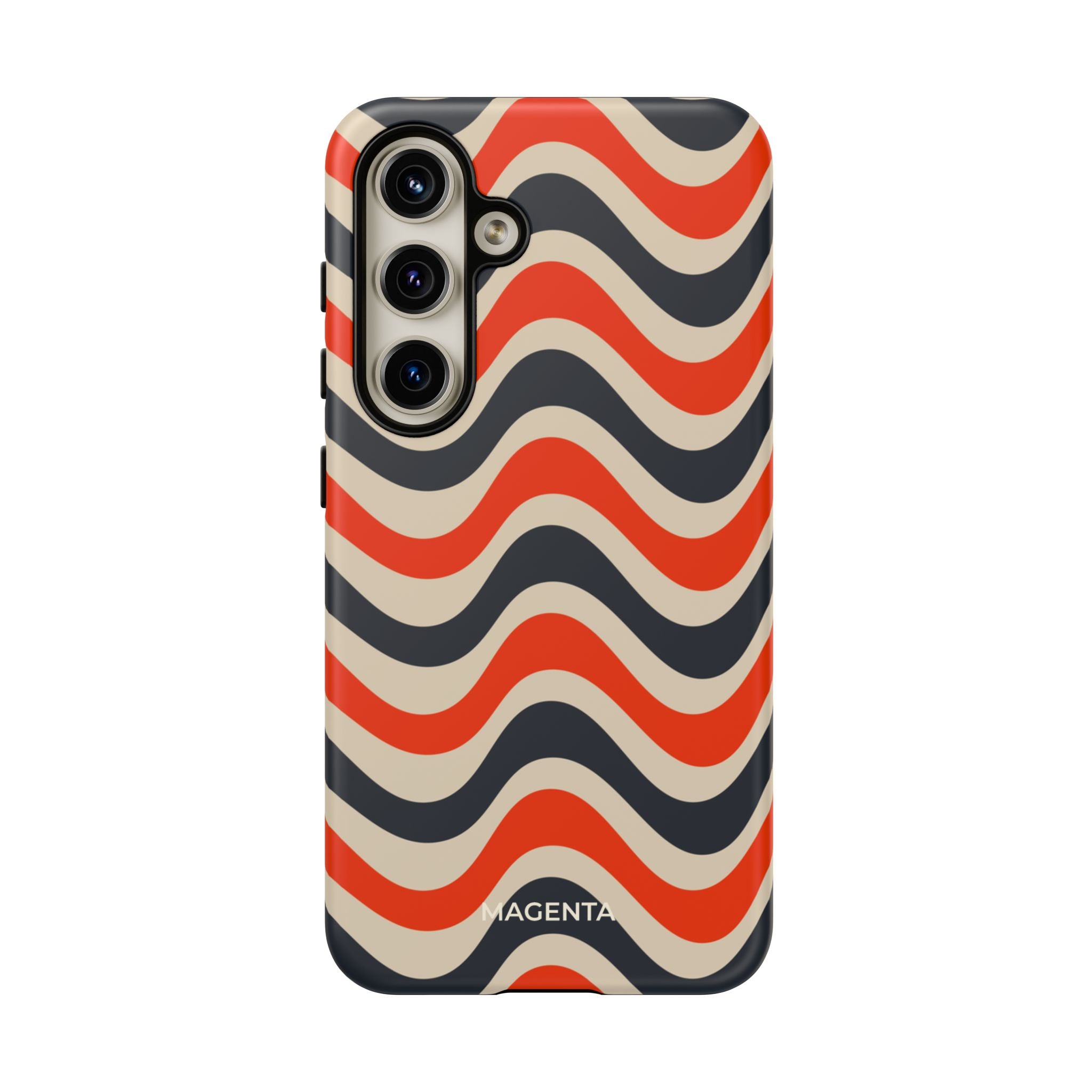 Black & Red Waves Tough Case