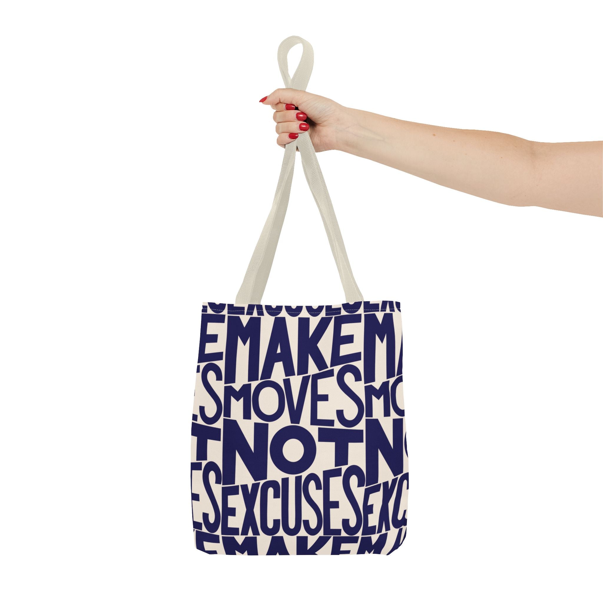 Make Moves, Not Excuses Eco-Friendly Shopping Bag - Navy