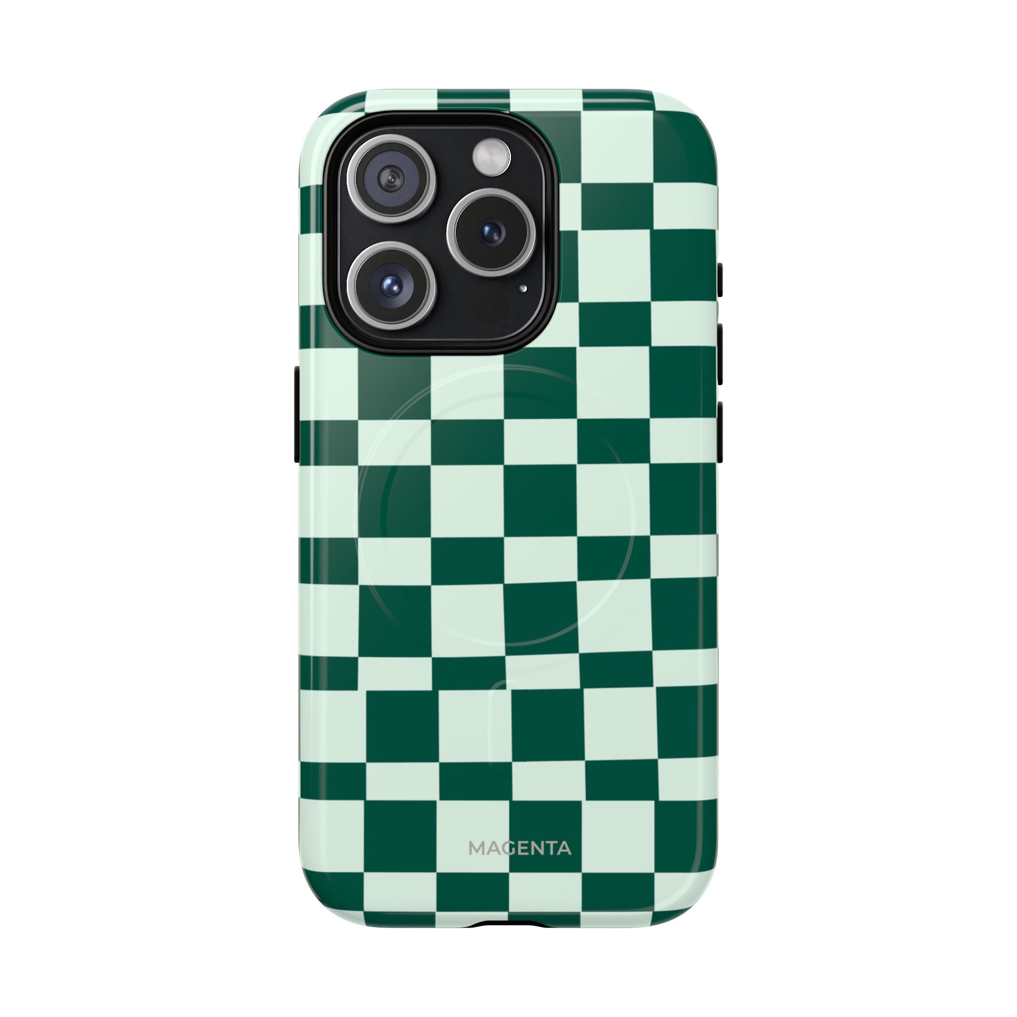 Deep Green Check Tough Magnetic Case