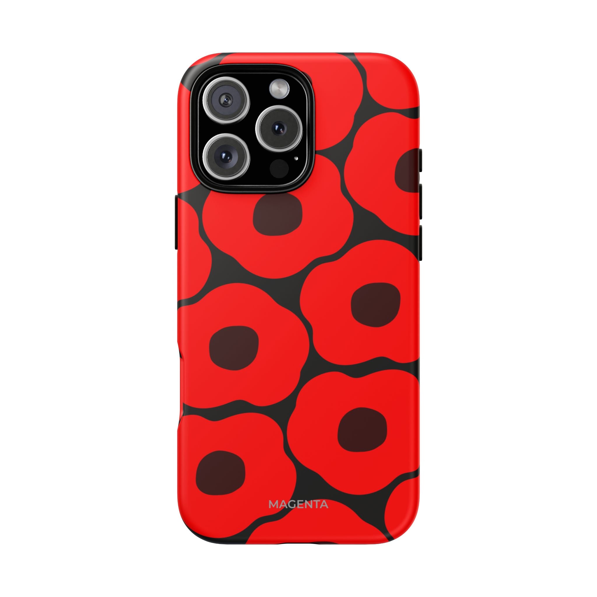 Red Poppy On ฺBlack Tough Case