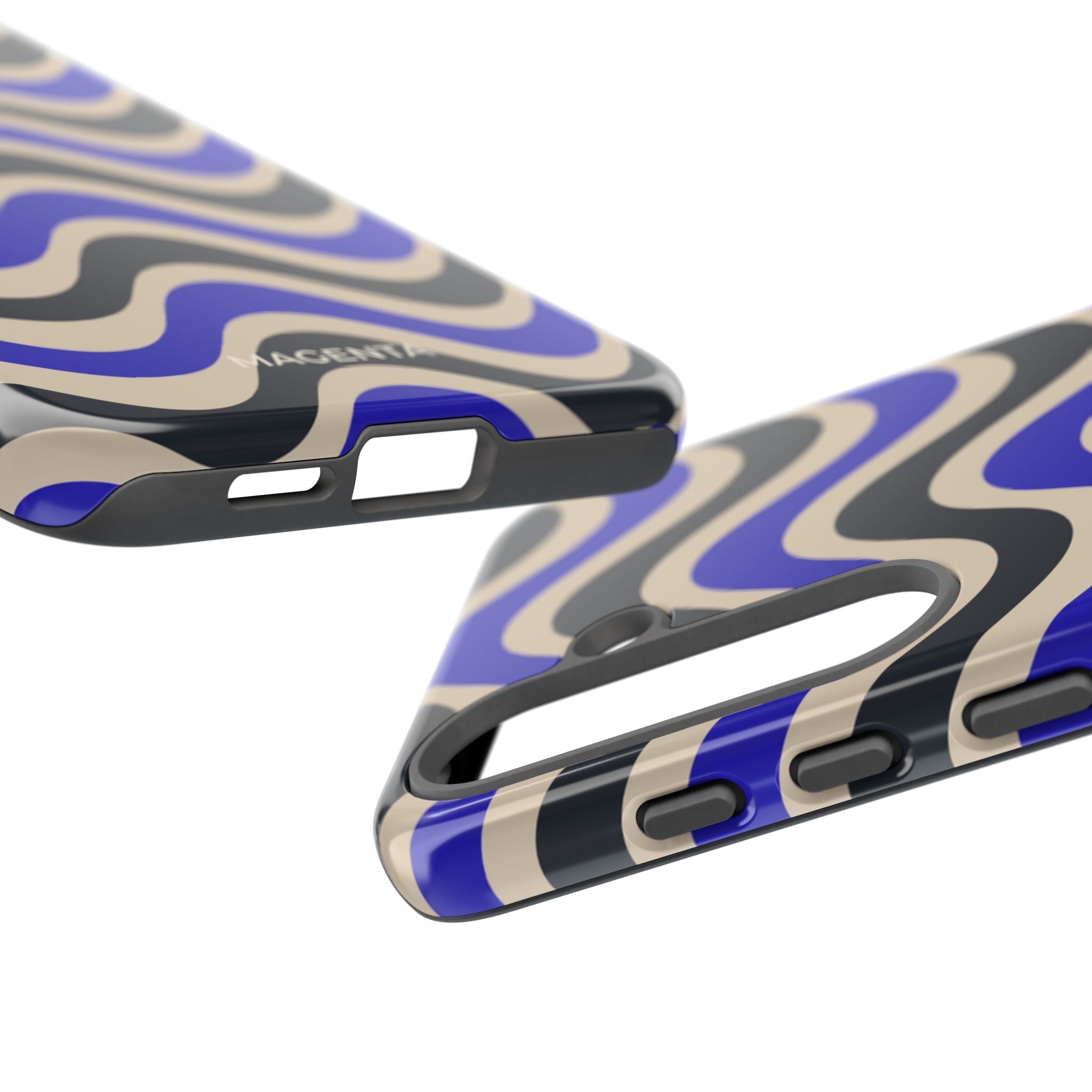 Black & Blue Waves Tough Case
