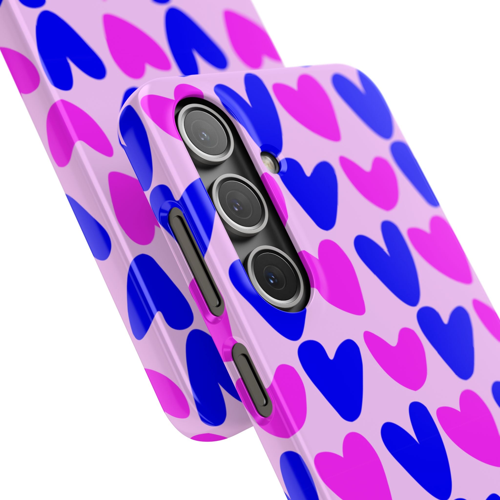Neon Pop Hearts Snap Case