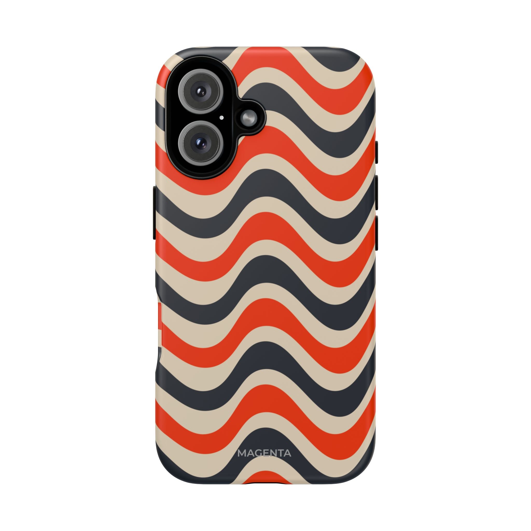Black & Red Waves Tough Case