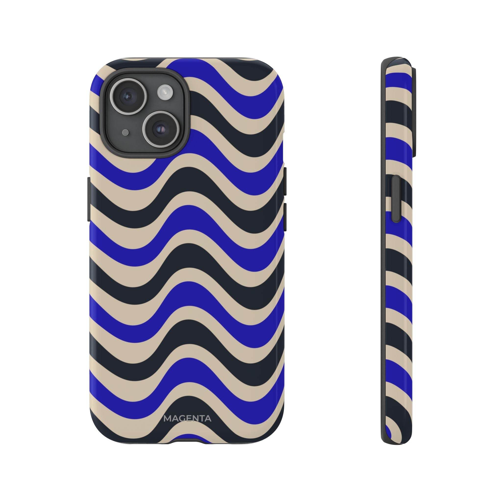 Black & Blue Waves Tough Case