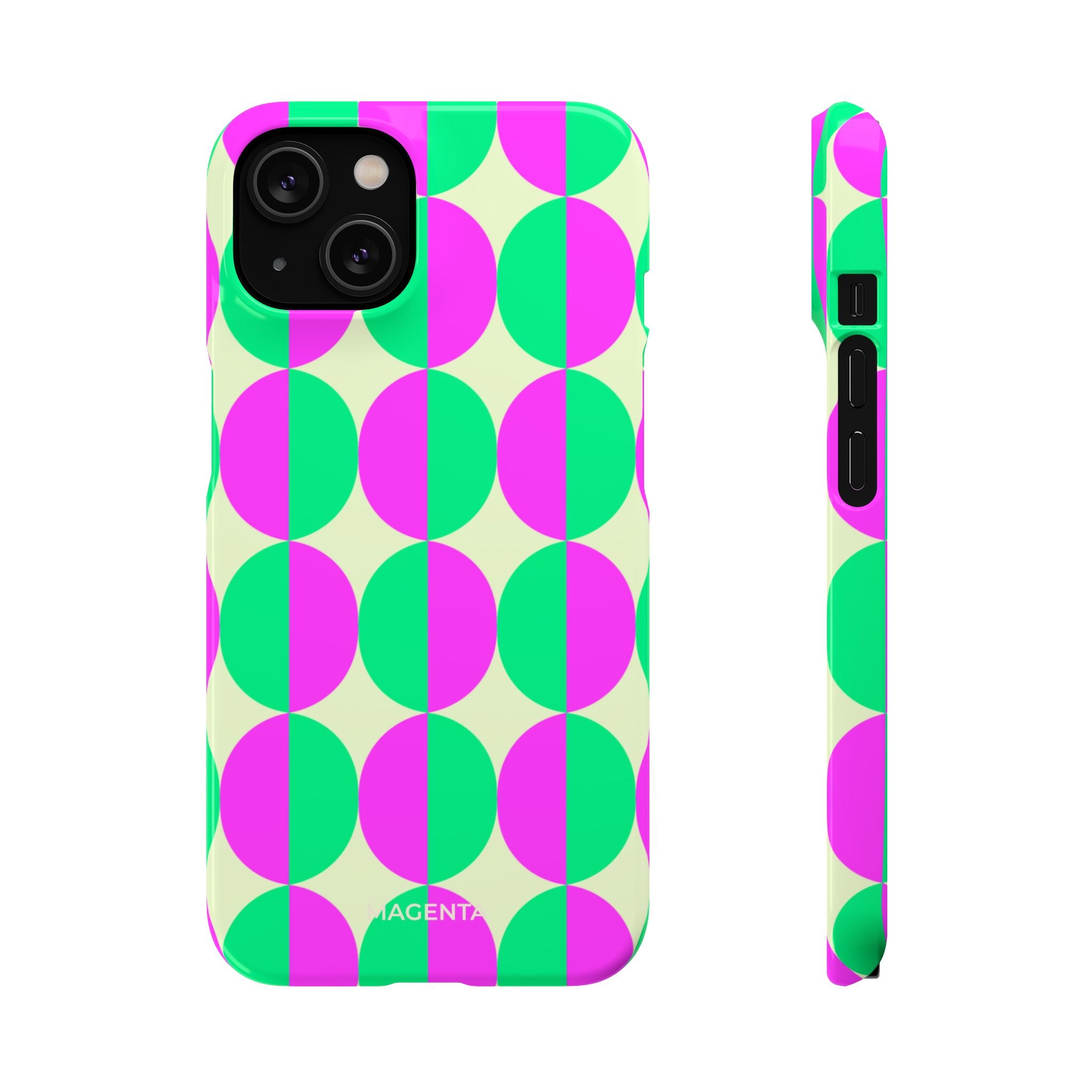 Purple Green Circle Snap Case