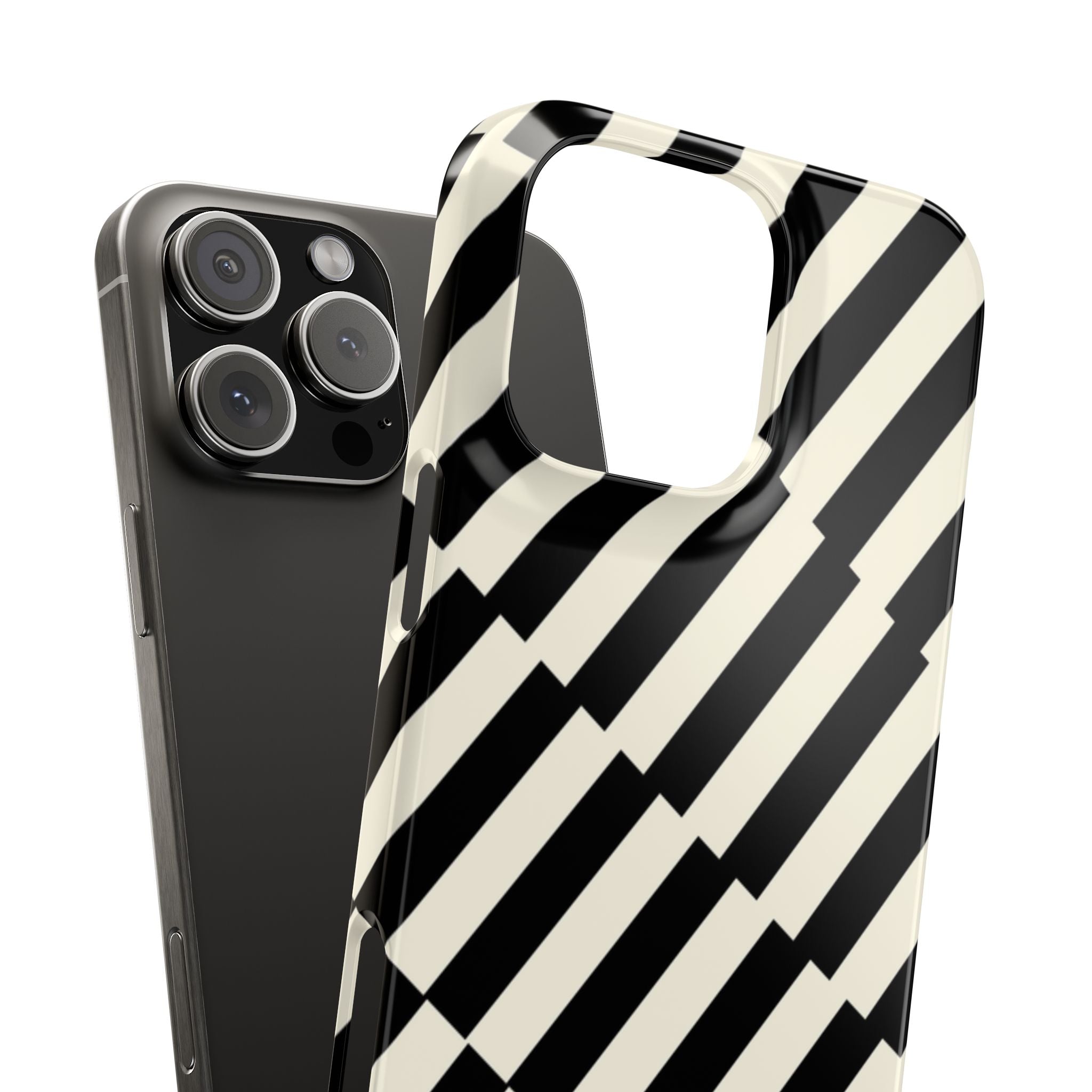Black & White Crosswalk Snap Case