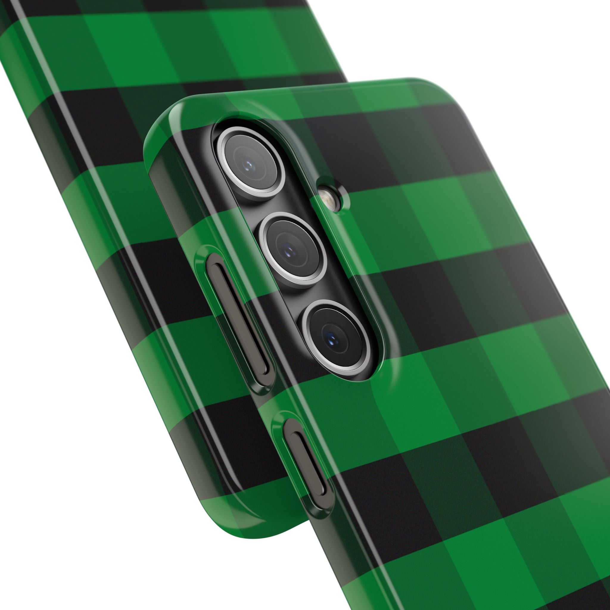 Green Plaid Snap Case