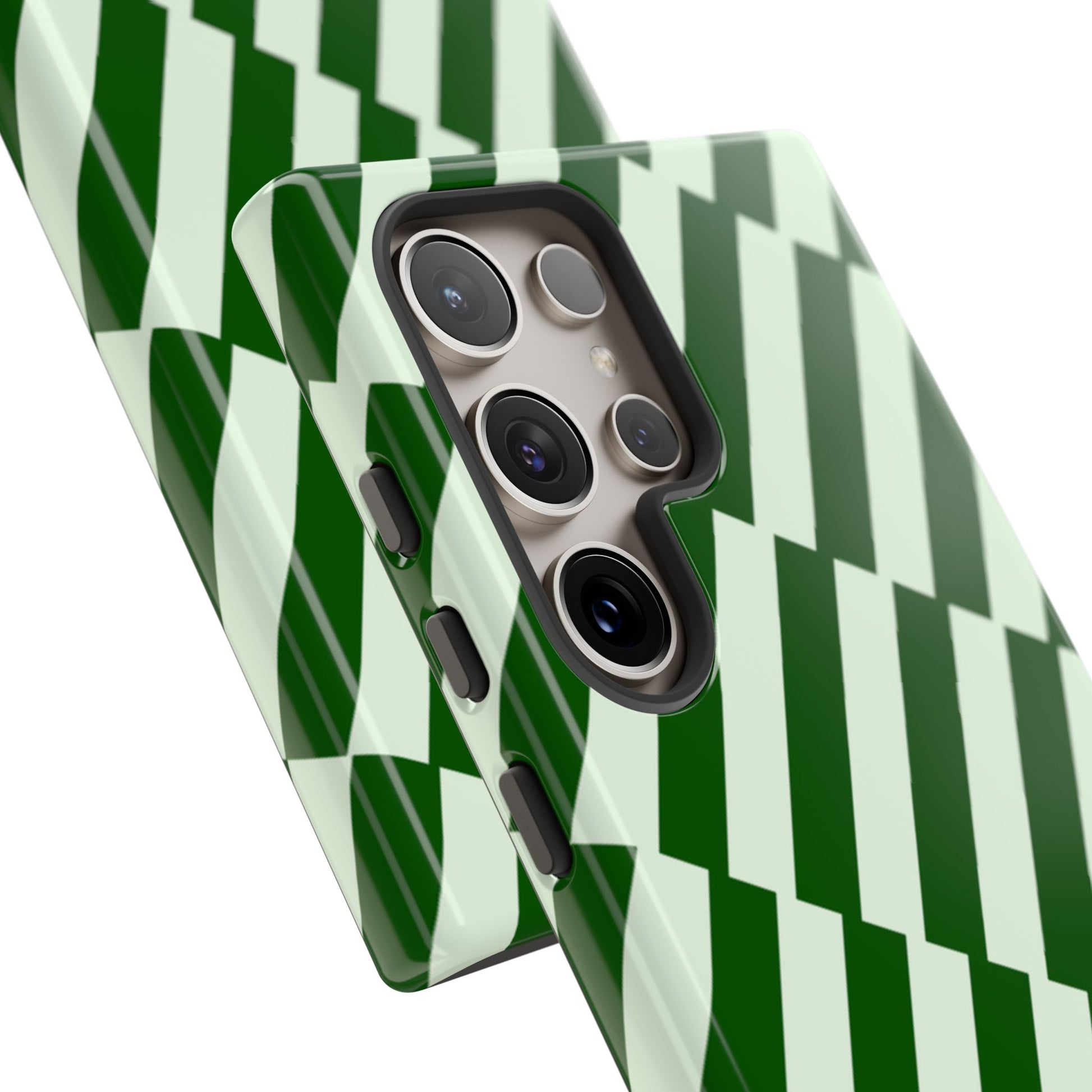 Deep Green Stripes Tough Case