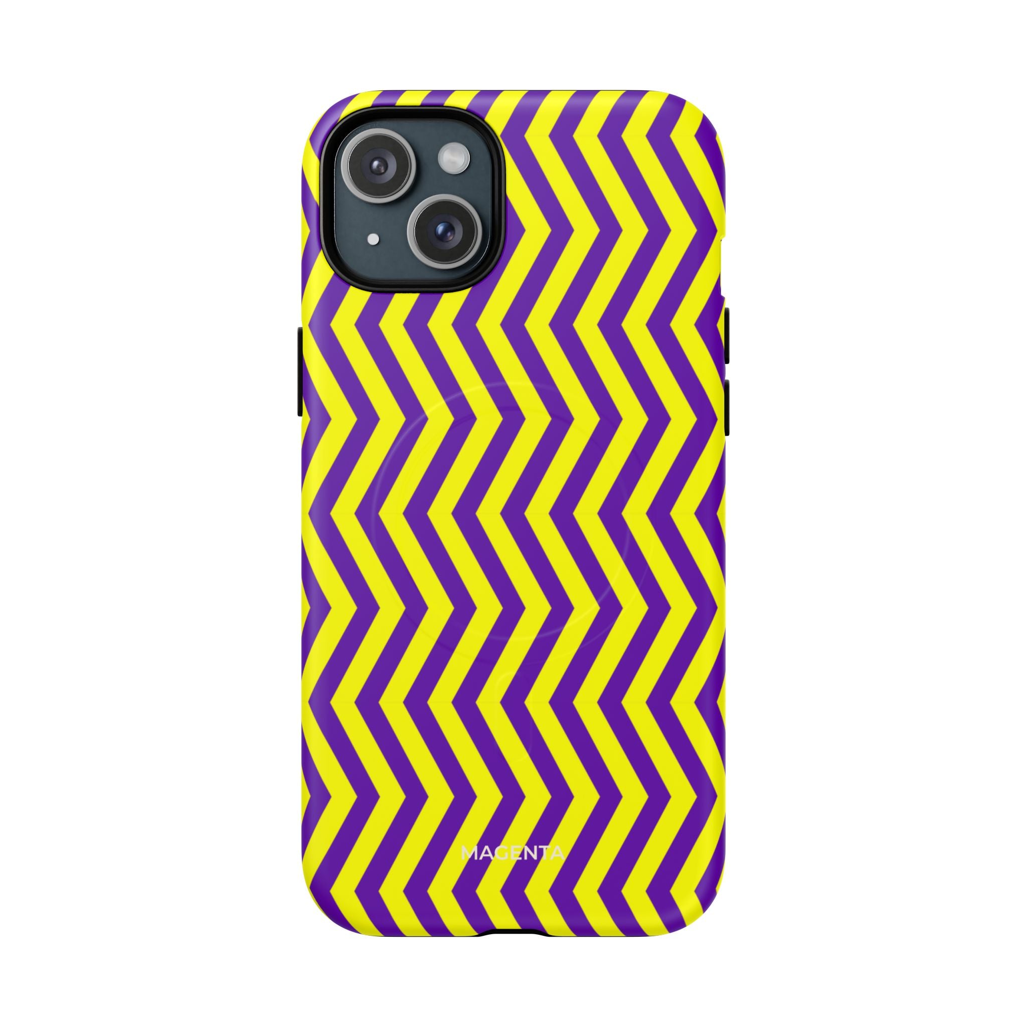 Purple Yellow Chevron Tough Mag Case
