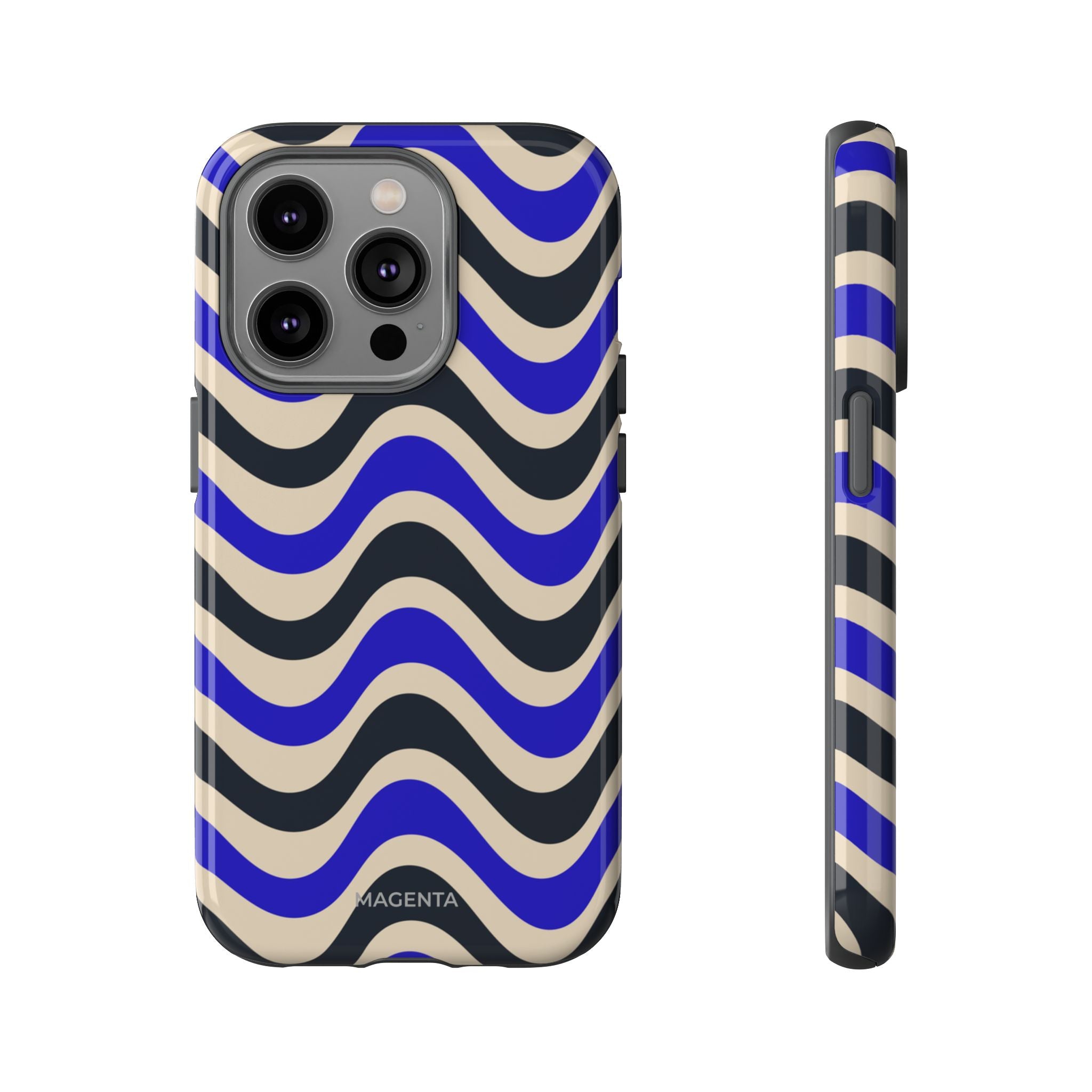 Black & Blue Waves Tough Case