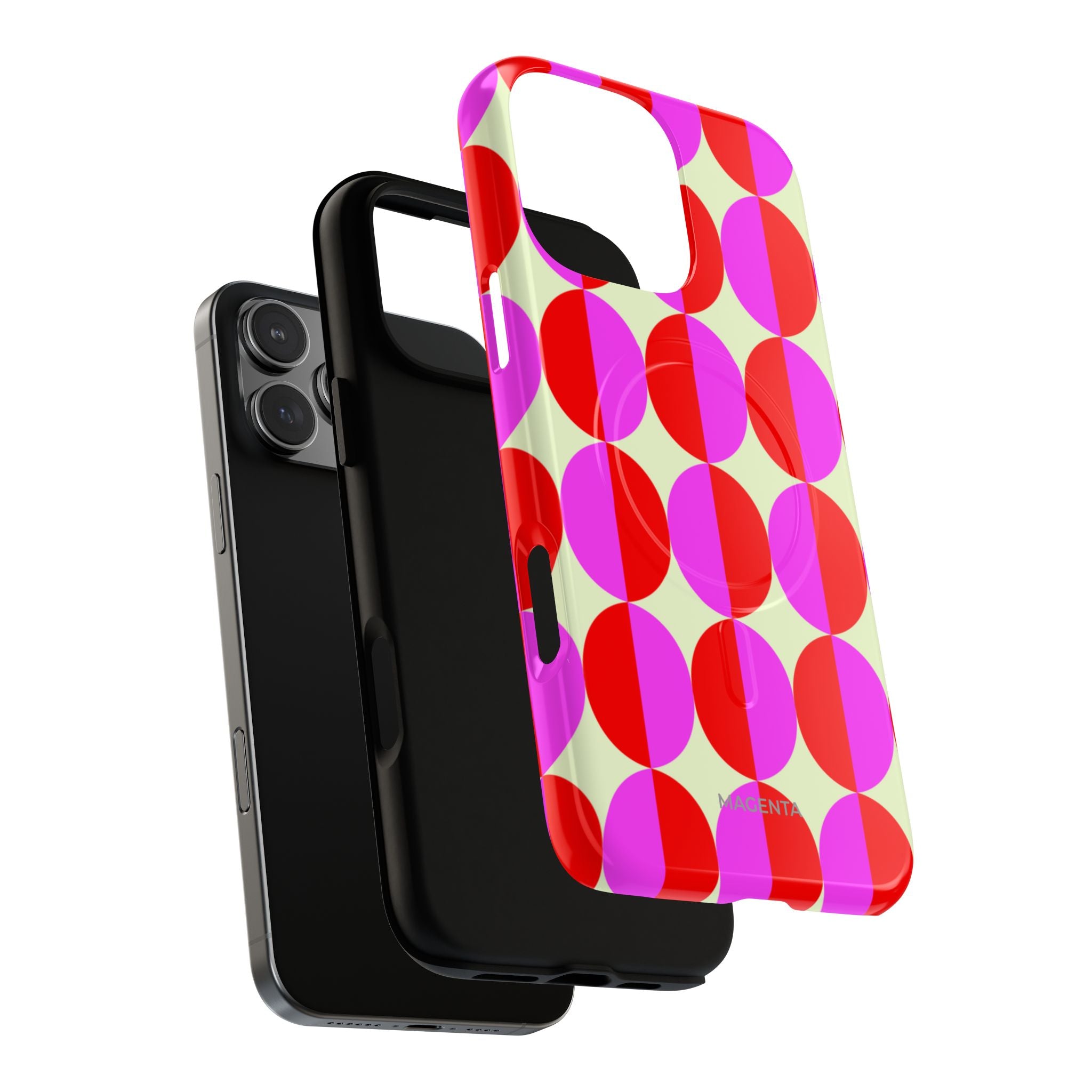 Red Pink Circle Tough Mag Case