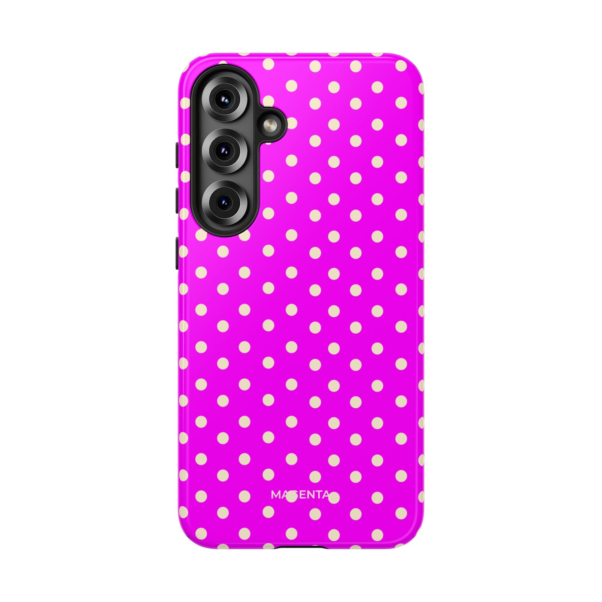 Cream On Magenta Polka Dot Tough Case