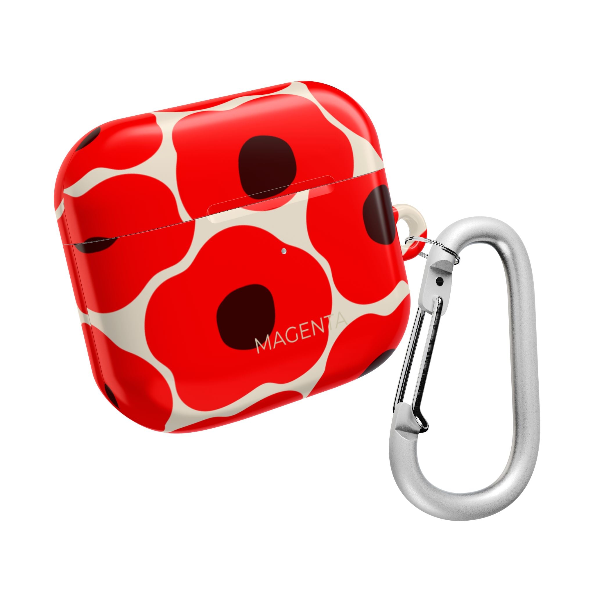 Red Poppy On Cream AirPods Gen 3 Case