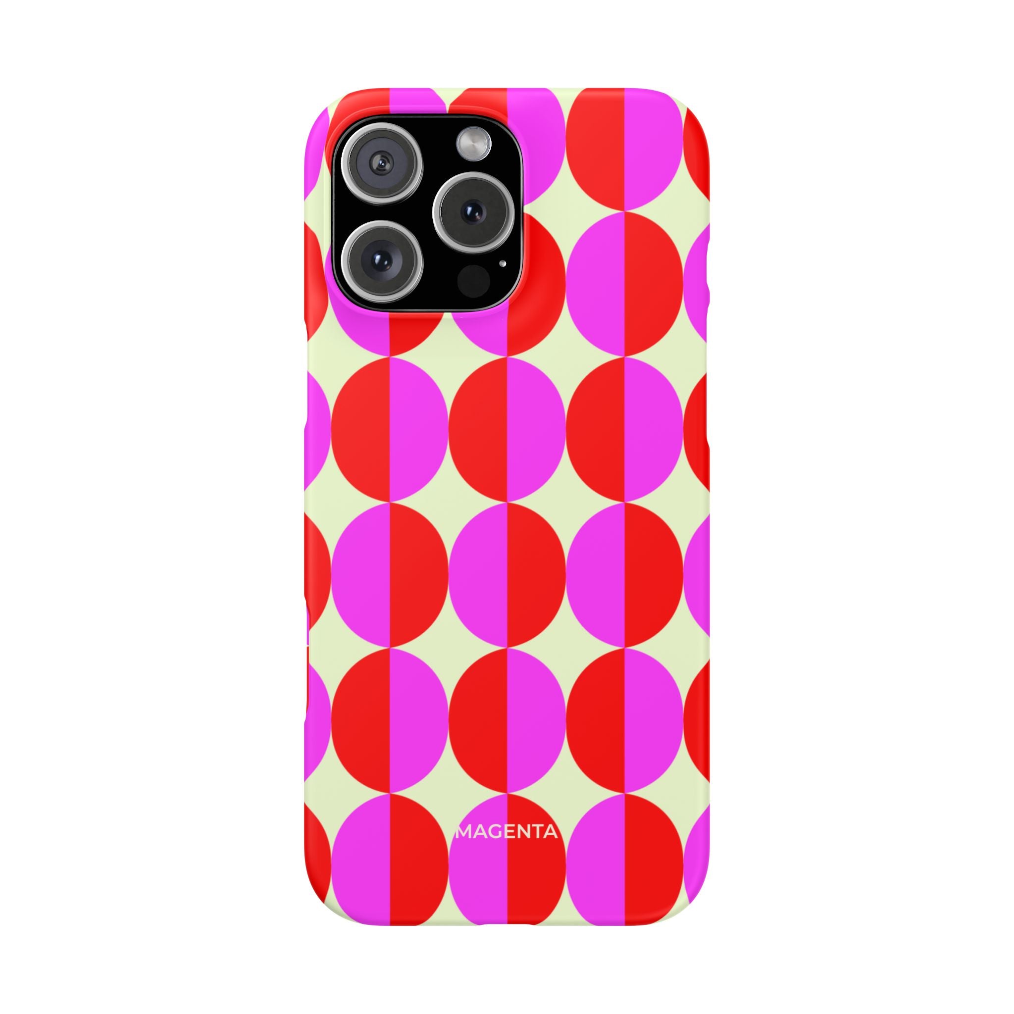 Red Pink Circle Snap Case
