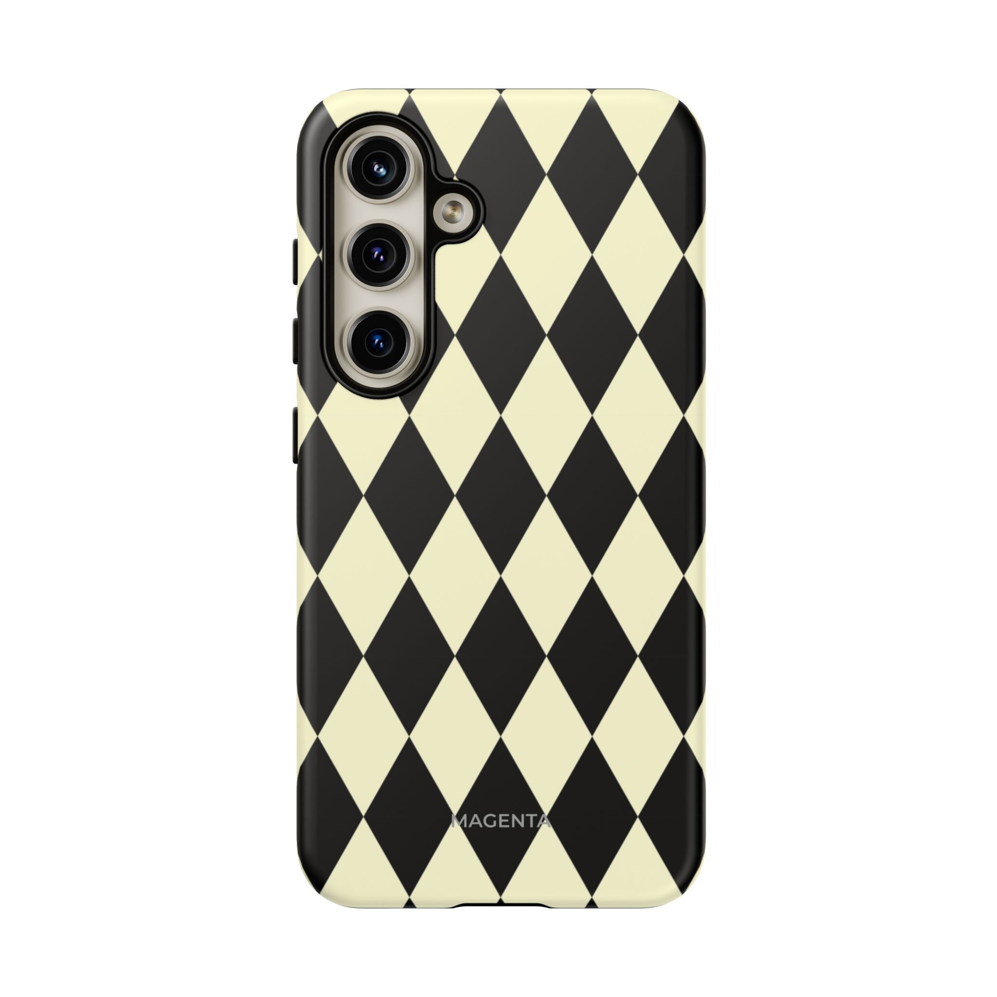 Black & Cream Geometric Tough Case