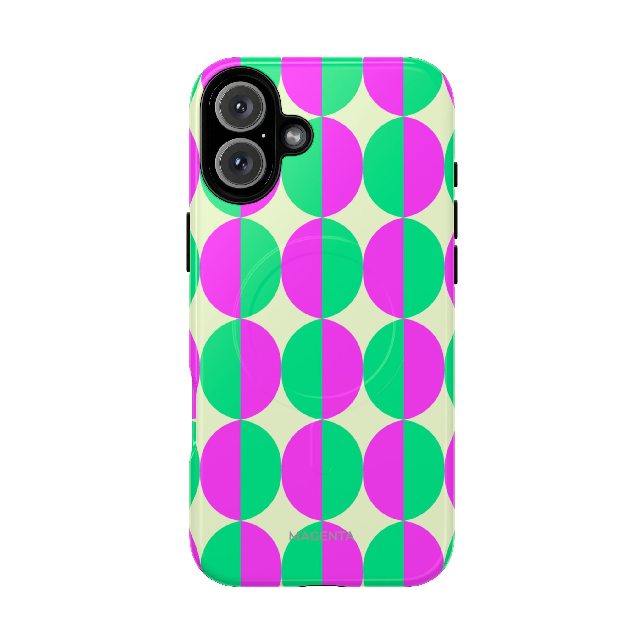 Pink Green Circle Tough Mag Case