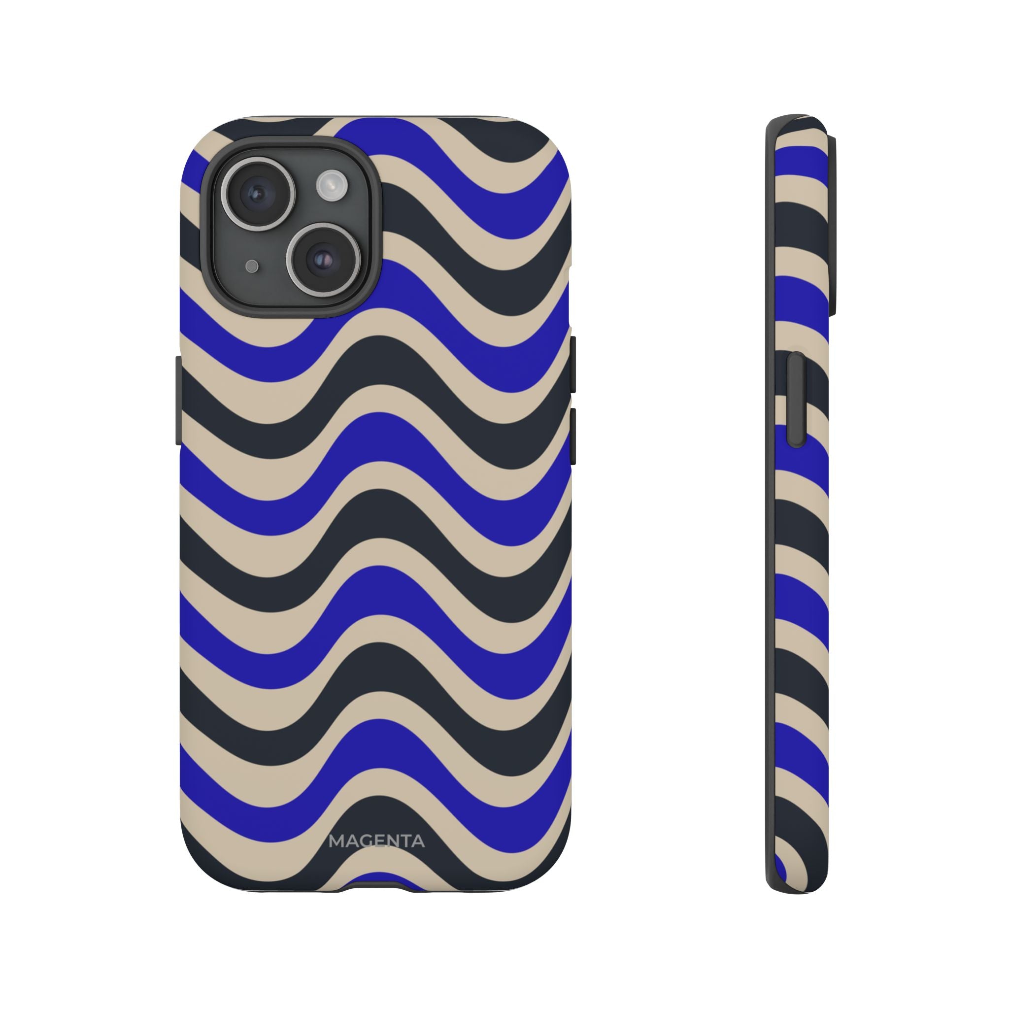 Black & Blue Waves Tough Case
