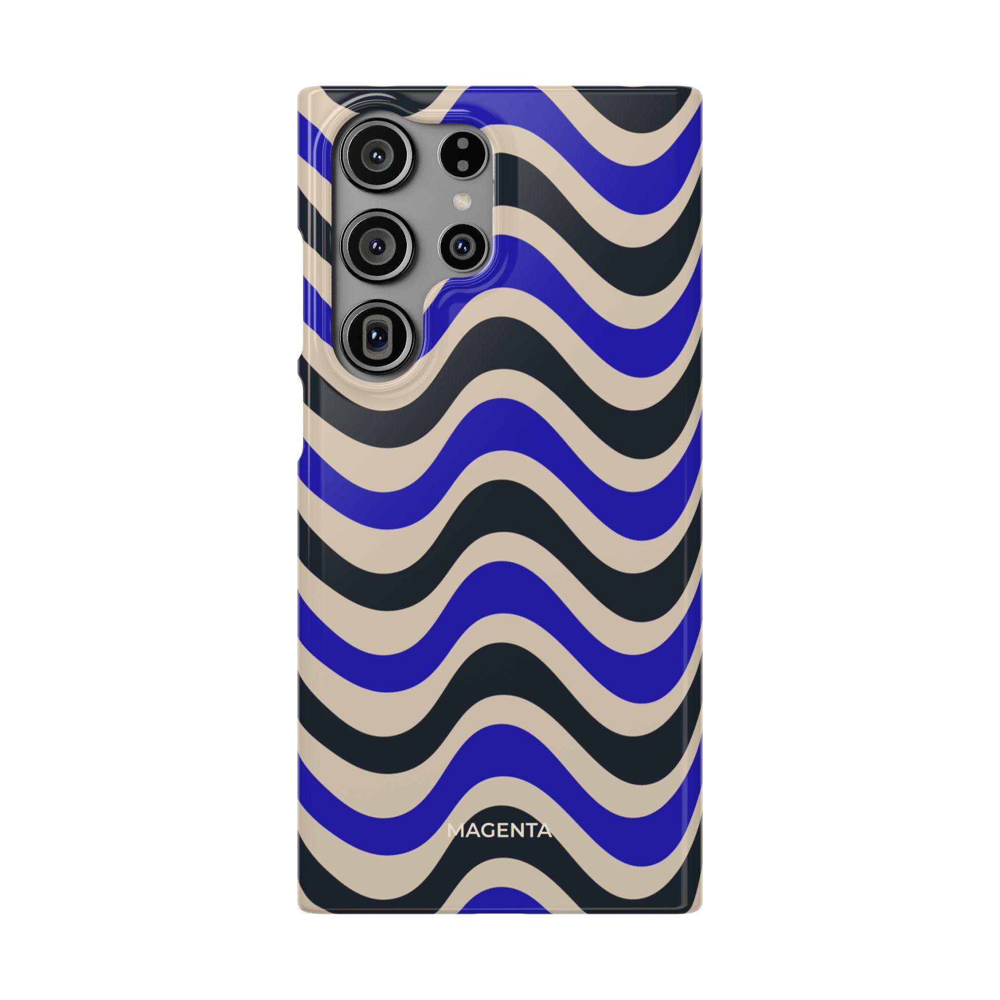 Black & Blue Waves Snap Case