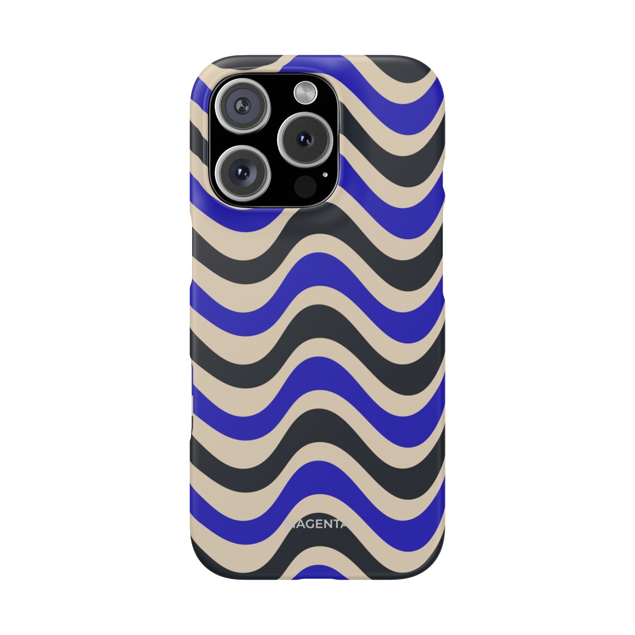 Black & Blue Waves Snap Case