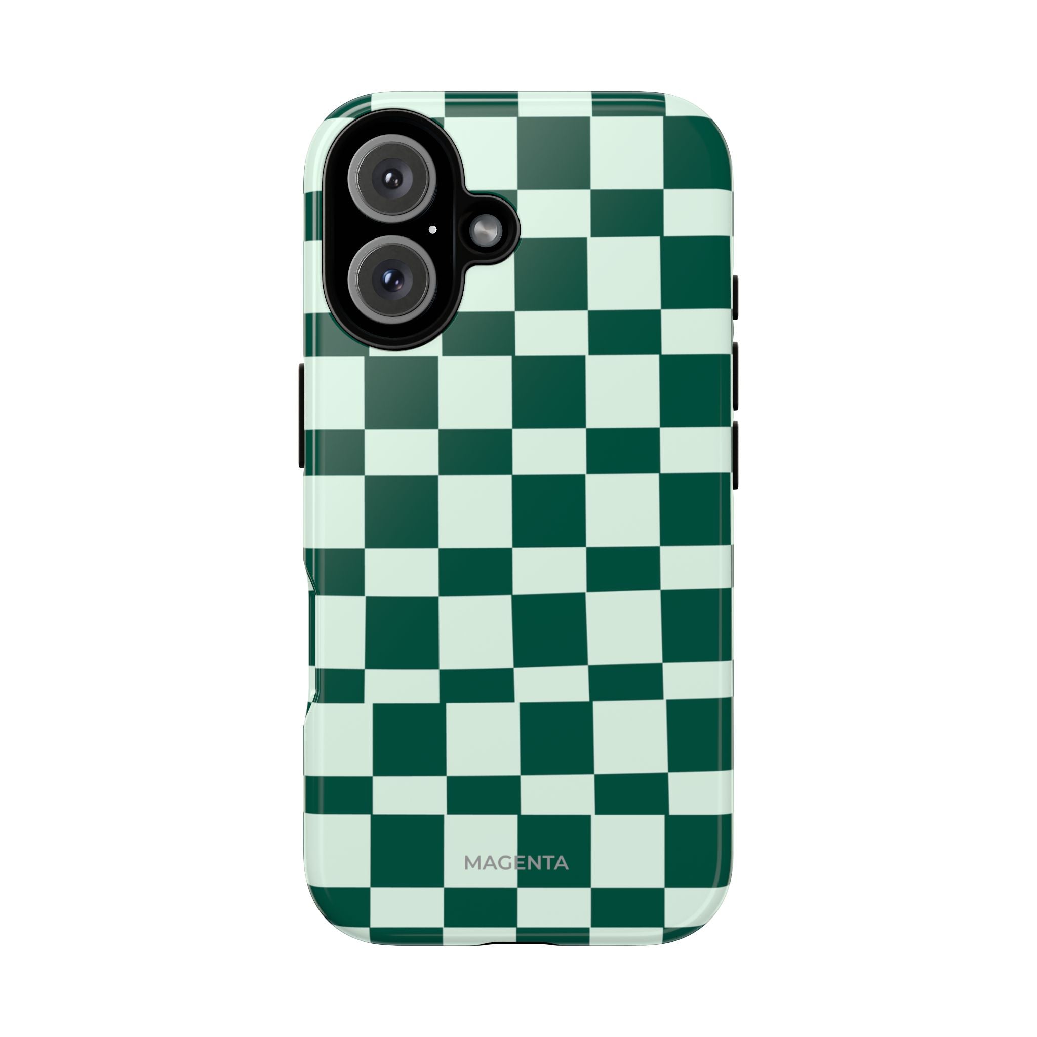 Deep Green Check Tough Case